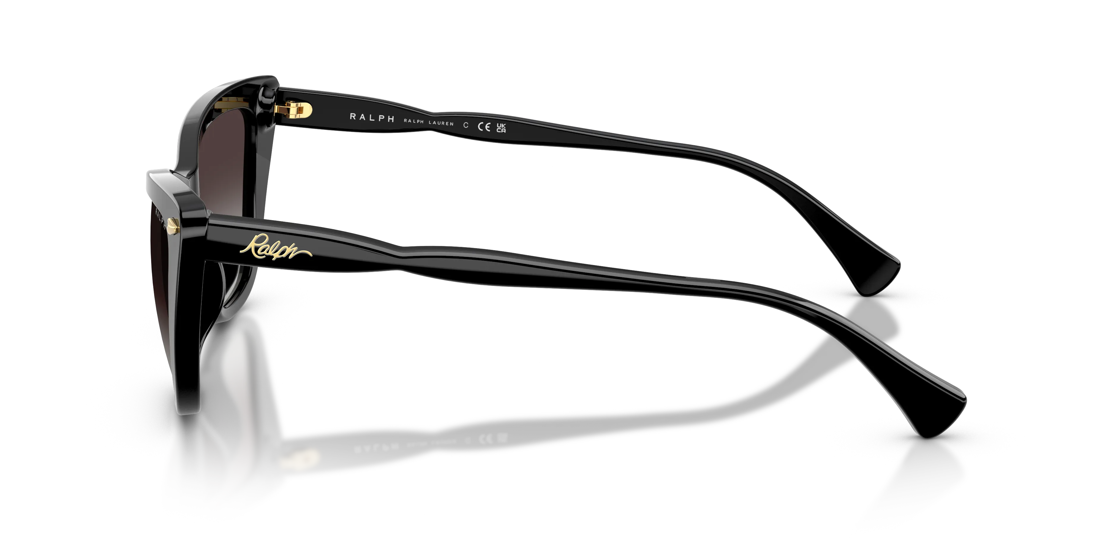 Ralph Lauren RA5346U 50018G Occhiali da sole Acetato Nero Grigio Cat Eye Normale Sfumato - immagine 4