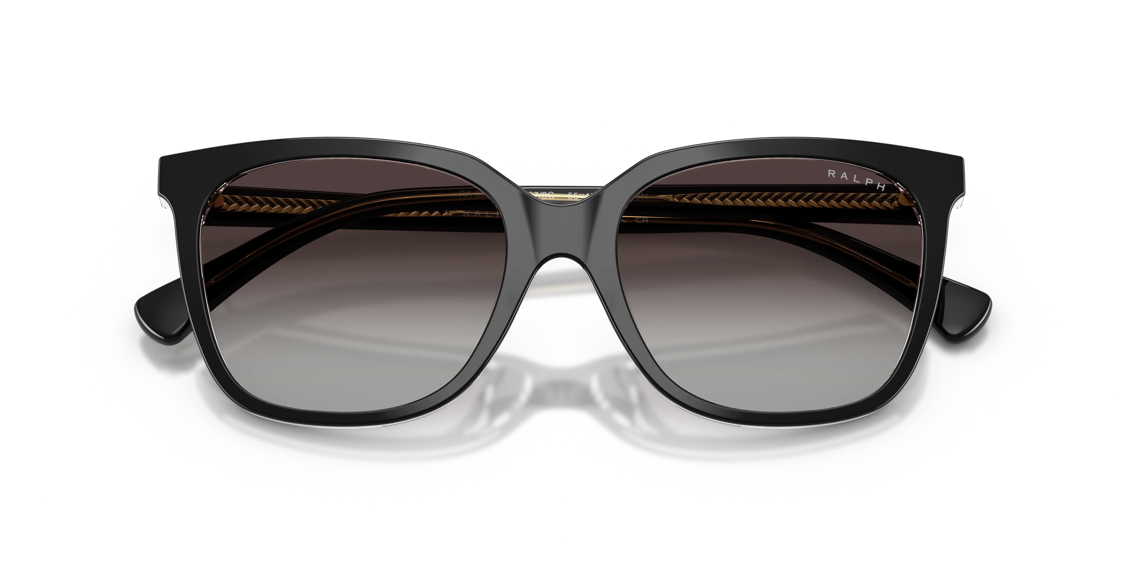 Ralph Lauren RA5343U 62978G Occhiali da sole Acetato Nero Grigio Squadrata Normale Sfumato - immagine 2