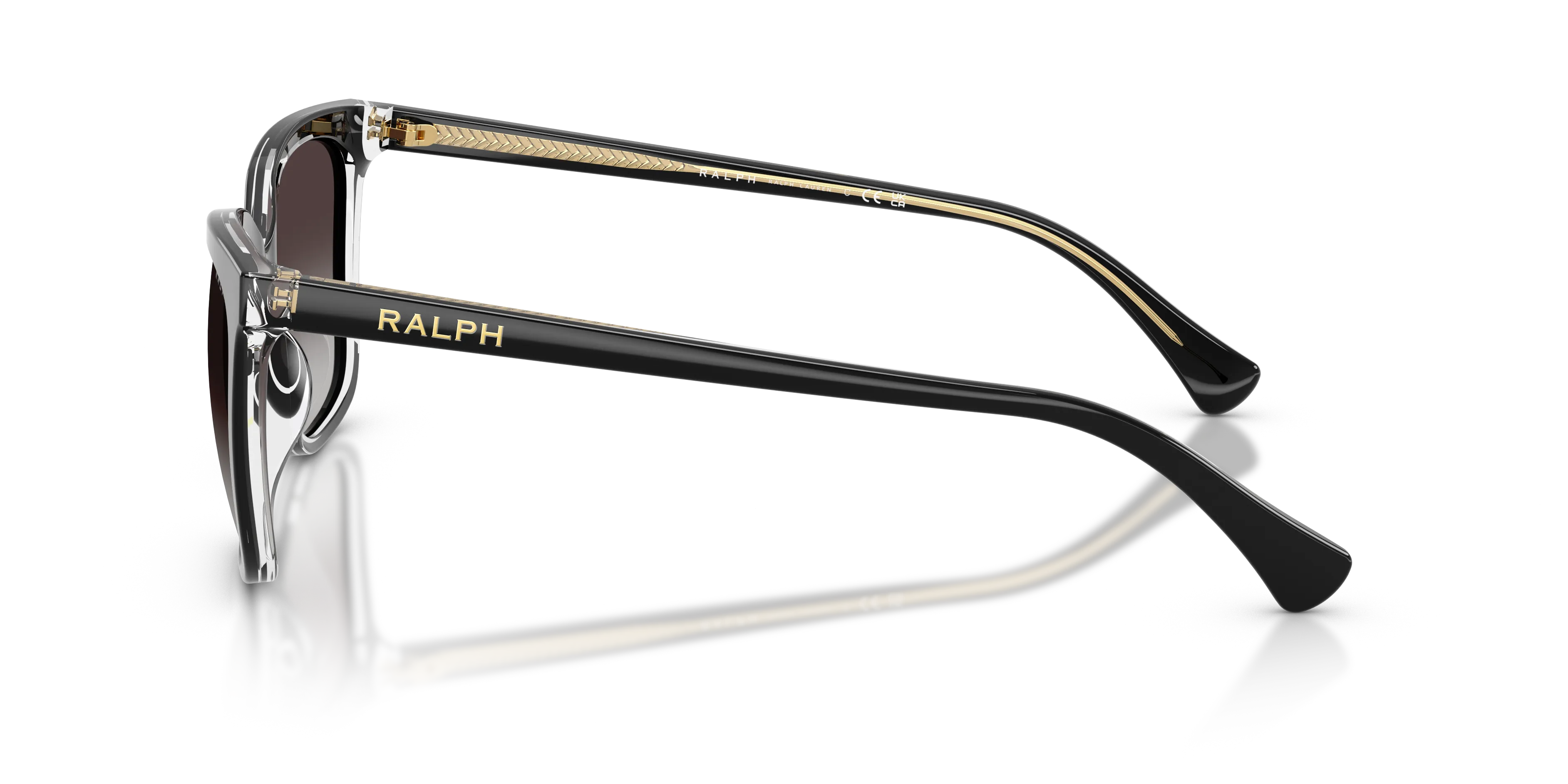 Ralph Lauren RA5343U 62978G Occhiali da sole Acetato Nero Grigio Squadrata Normale Sfumato - immagine 4