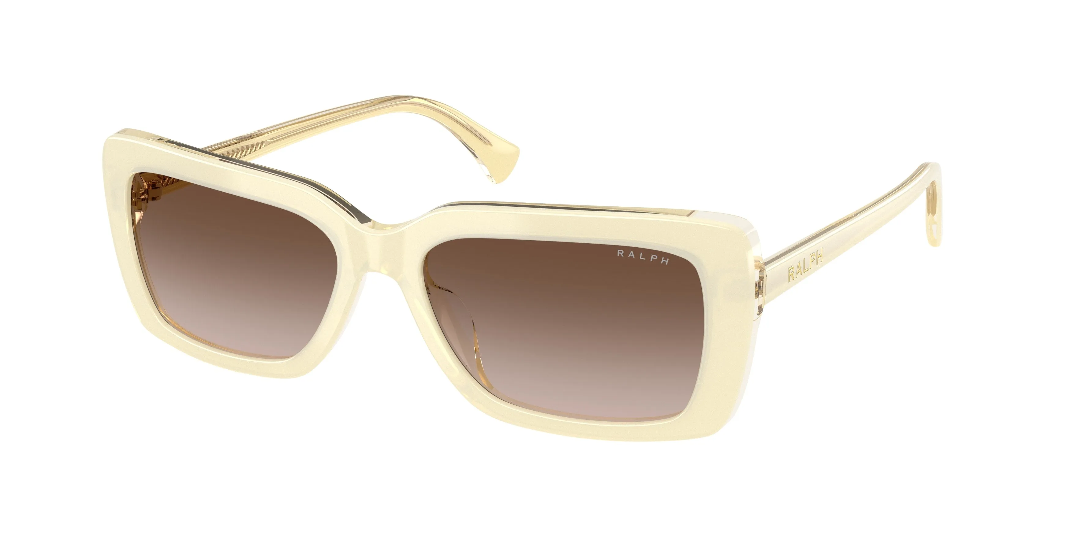 Ralph Lauren RA5342U 630013 Occhiali da sole Acetato Beige Marrone Squadrata Normale Sfumato - immagine 1