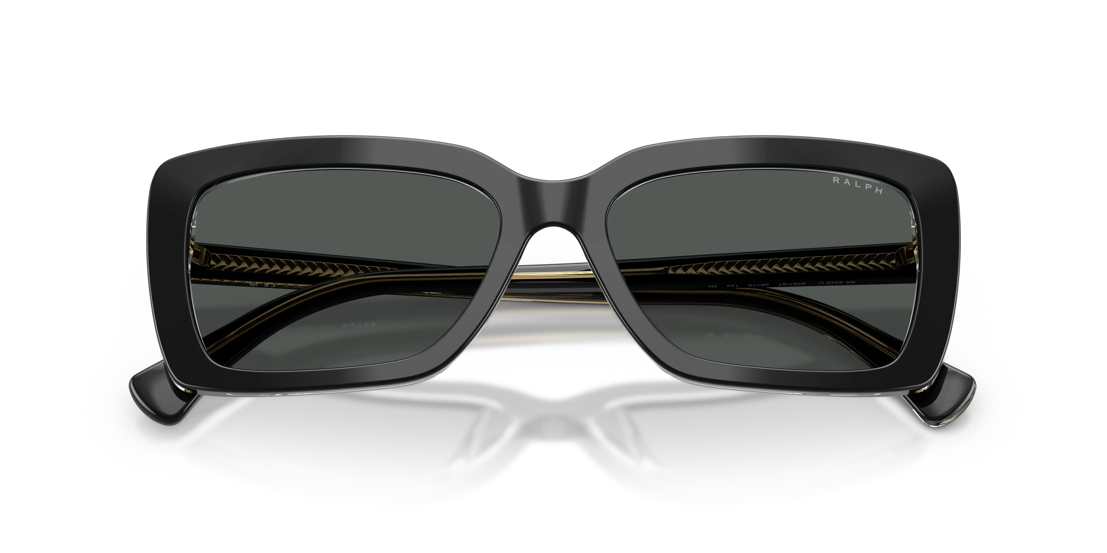 Ralph Lauren RA5342U 629787 Occhiali da sole Acetato Nero Grigio Squadrata Normale - immagine 2