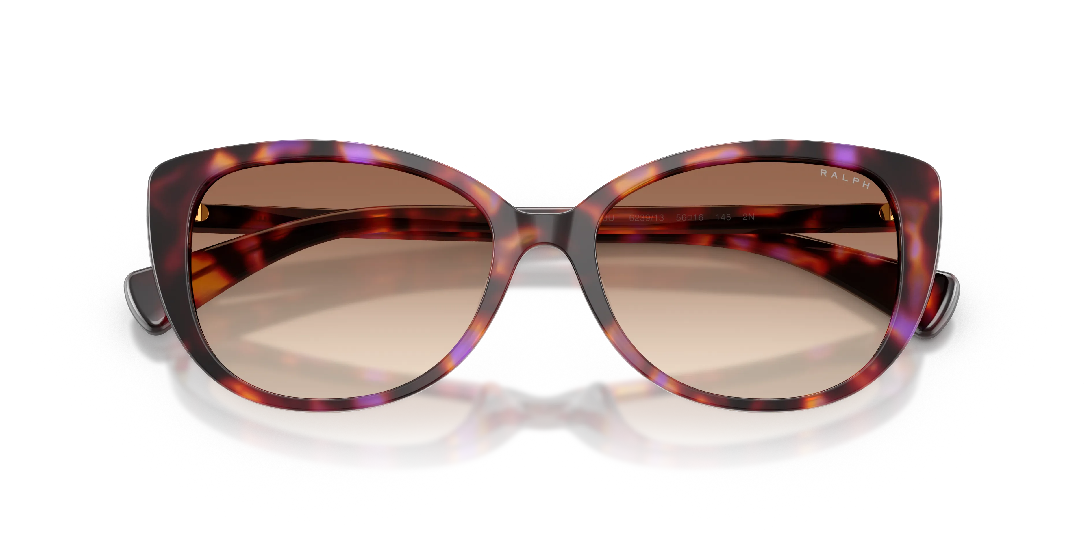 Ralph Lauren RA5340U 623913 Occhiali da sole Acetato Viola Marrone Farfalla Normale Sfumato - immagine 2