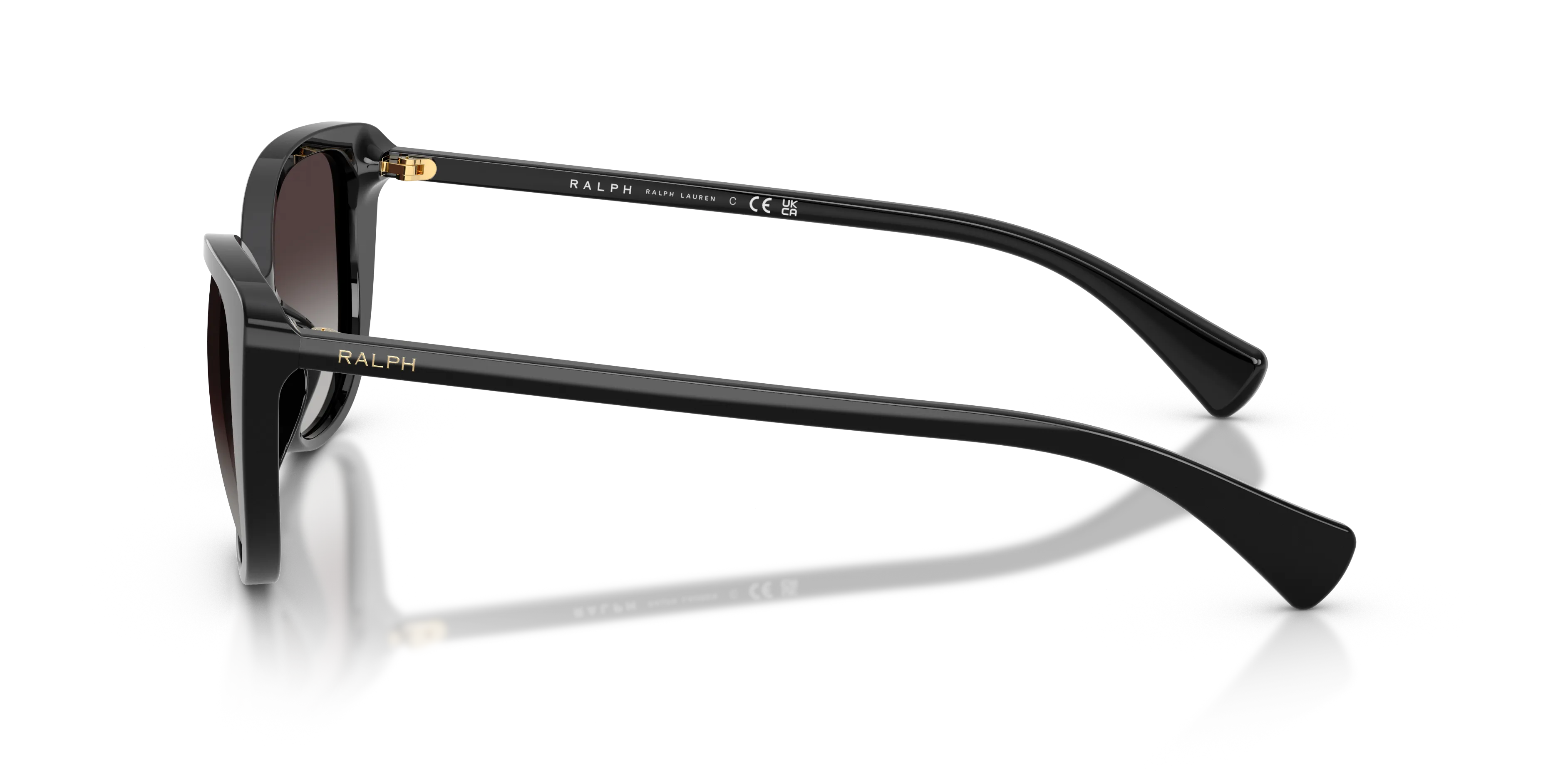Ralph Lauren RA5340U 500187 Occhiali da sole Acetato Nero Grigio Farfalla Normale Sfumato - immagine 4