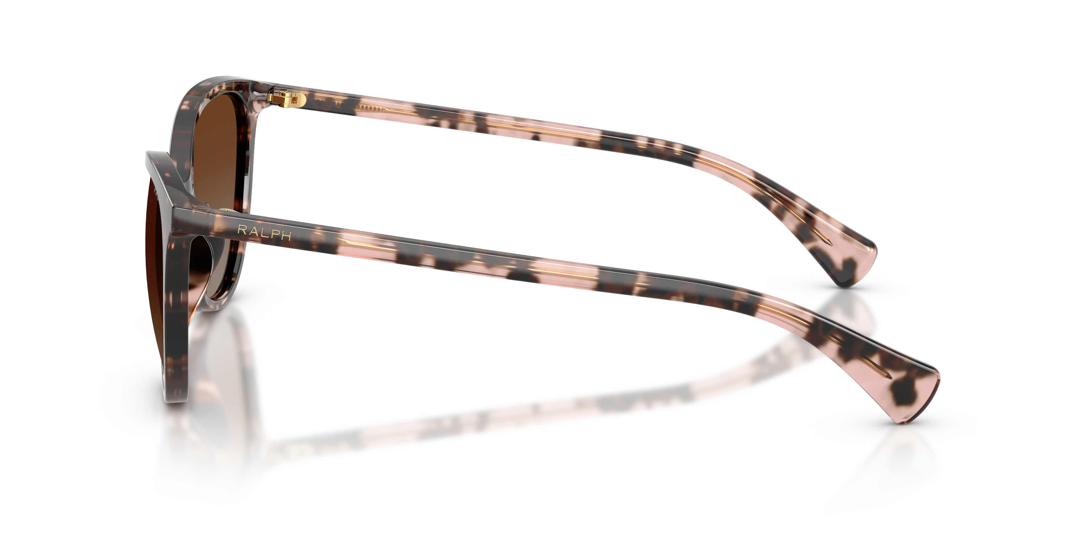 Ralph Lauren RA5339U 6058T5 Occhiali da sole Acetato Rosa Marrone Pantos Polarizzata Sfumato - immagine 4