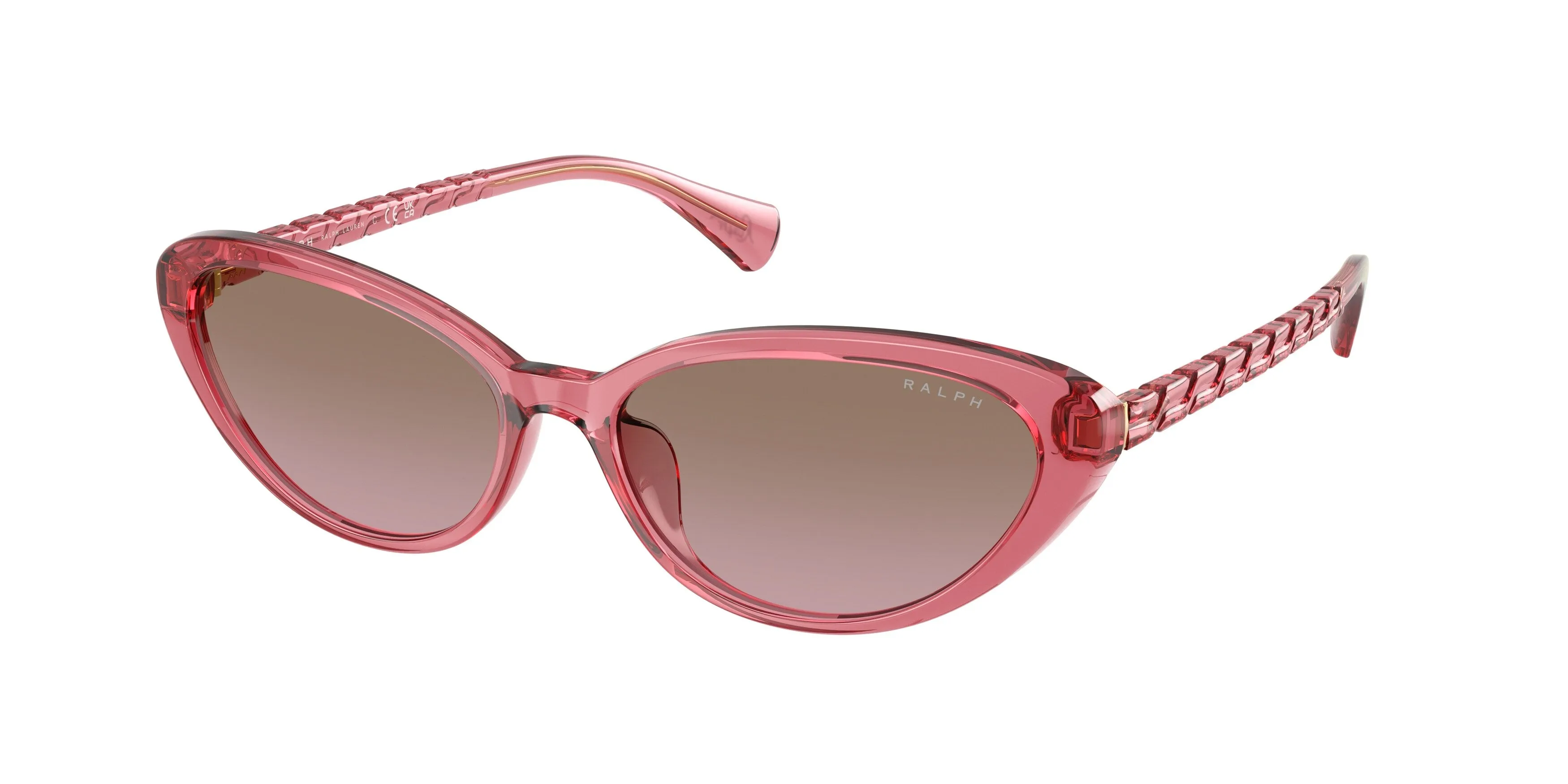 Ralph Lauren RA5338U 628614 Occhiali da sole Iniettato Arancione Rosa Farfalla Normale Sfumato - immagine 1