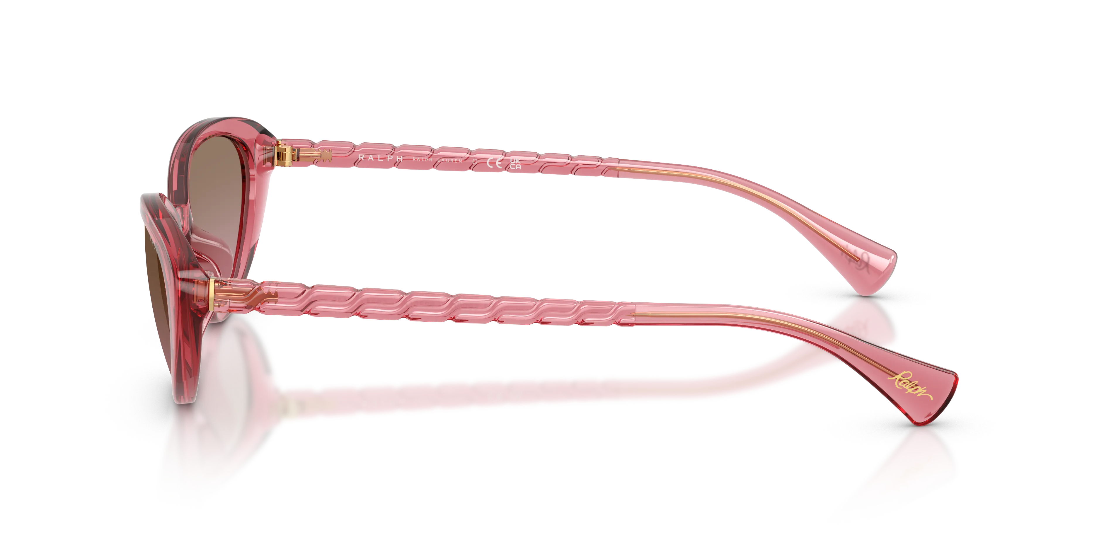 Ralph Lauren RA5338U 628614 Occhiali da sole Iniettato Arancione Rosa Farfalla Normale Sfumato - immagine 4