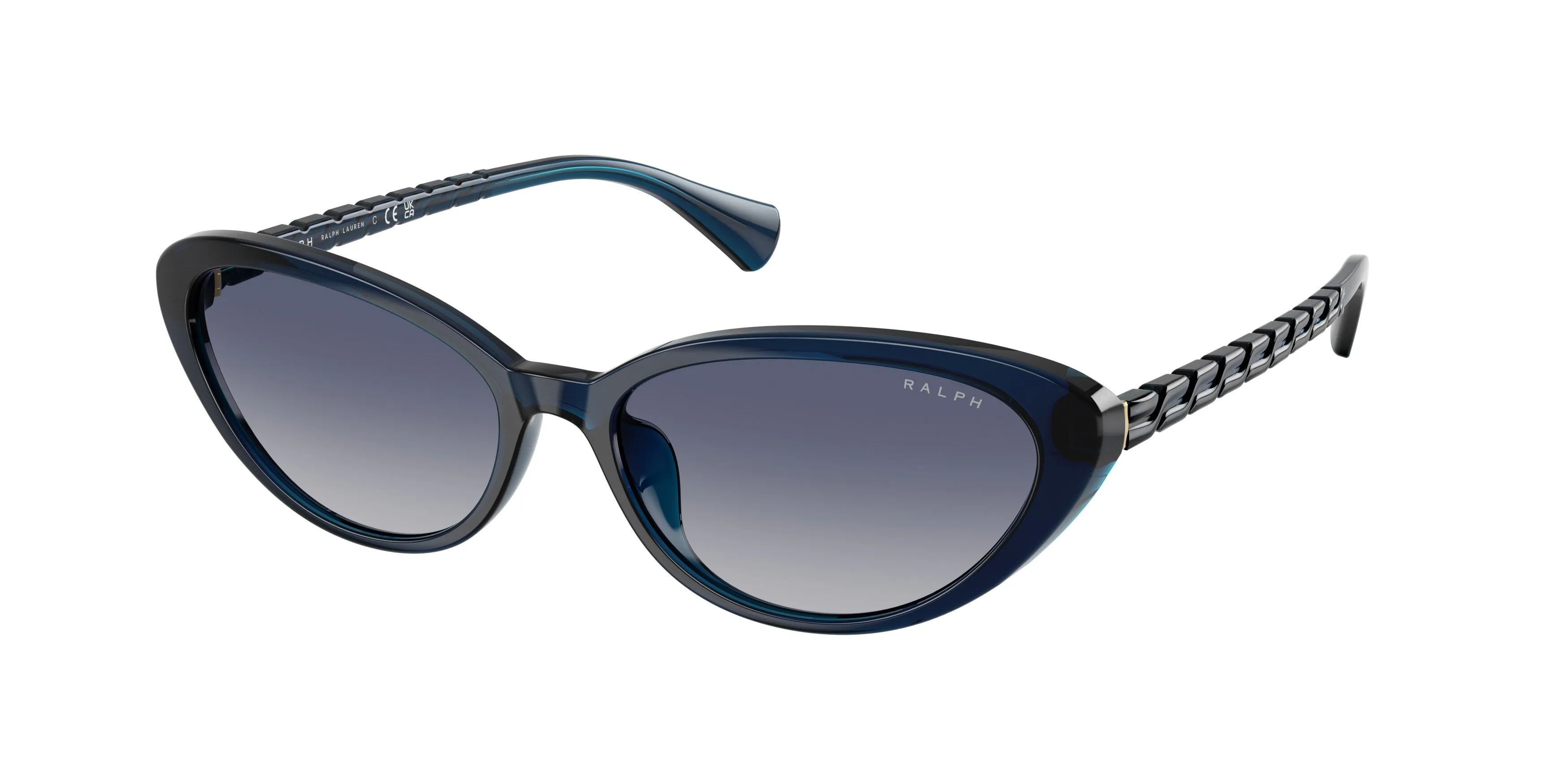 Ralph Lauren RA5338U 62854L Occhiali da sole Iniettato Blu Blu Farfalla Normale Sfumato - immagine 1