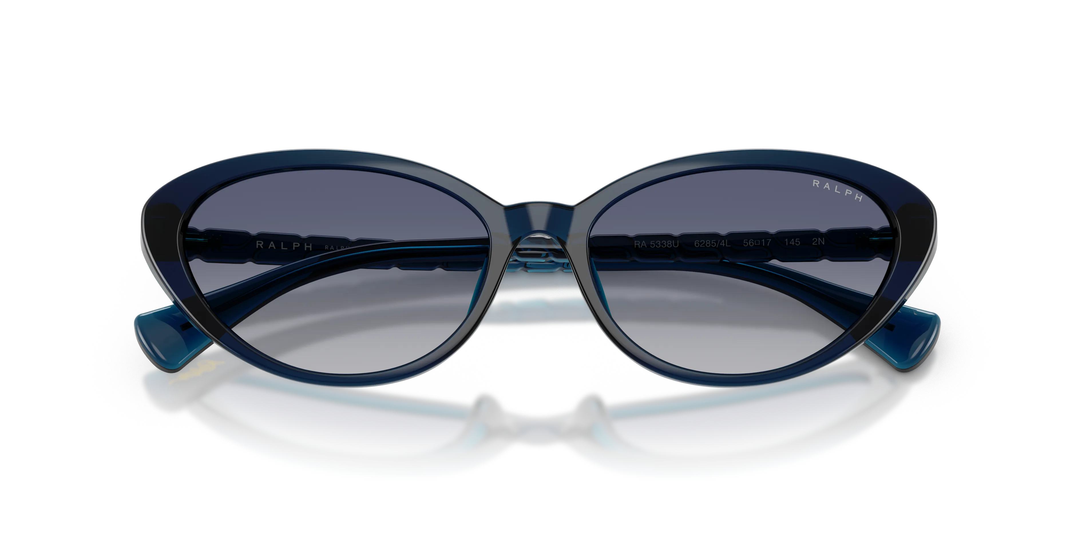 Ralph Lauren RA5338U 62854L Occhiali da sole Iniettato Blu Blu Farfalla Normale Sfumato - immagine 2