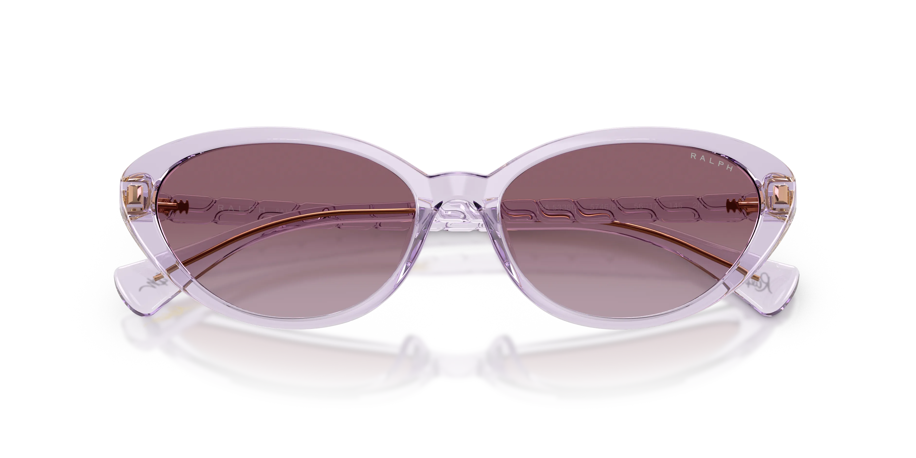 Ralph Lauren RA5338U 57468H Occhiali da sole Iniettato Viola Viola Farfalla Normale Sfumato - immagine 2