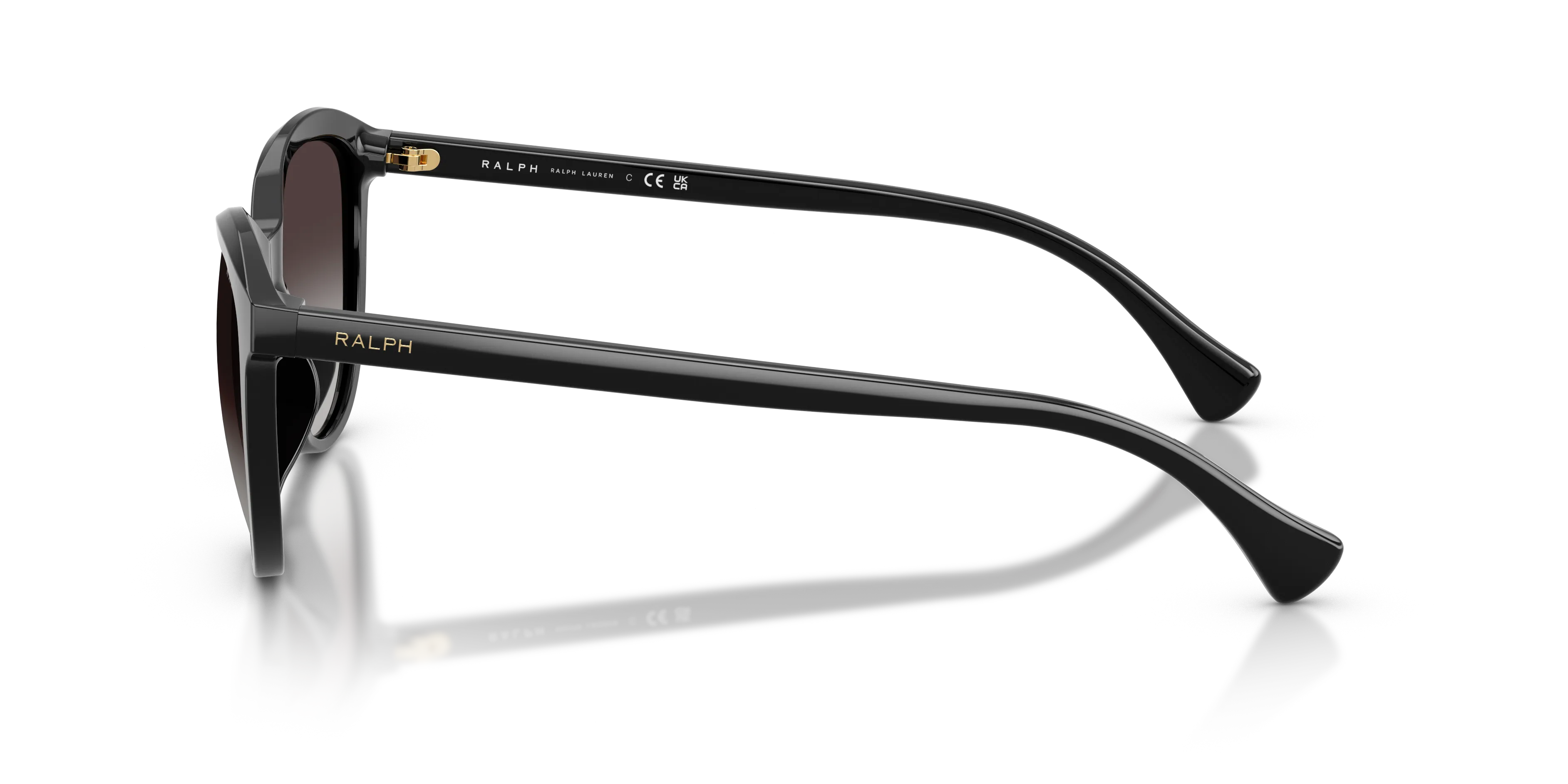 Ralph Lauren RA5336U 50018G Occhiali da sole Acetato Nero Grigio Rotonda Normale Sfumato - immagine 4