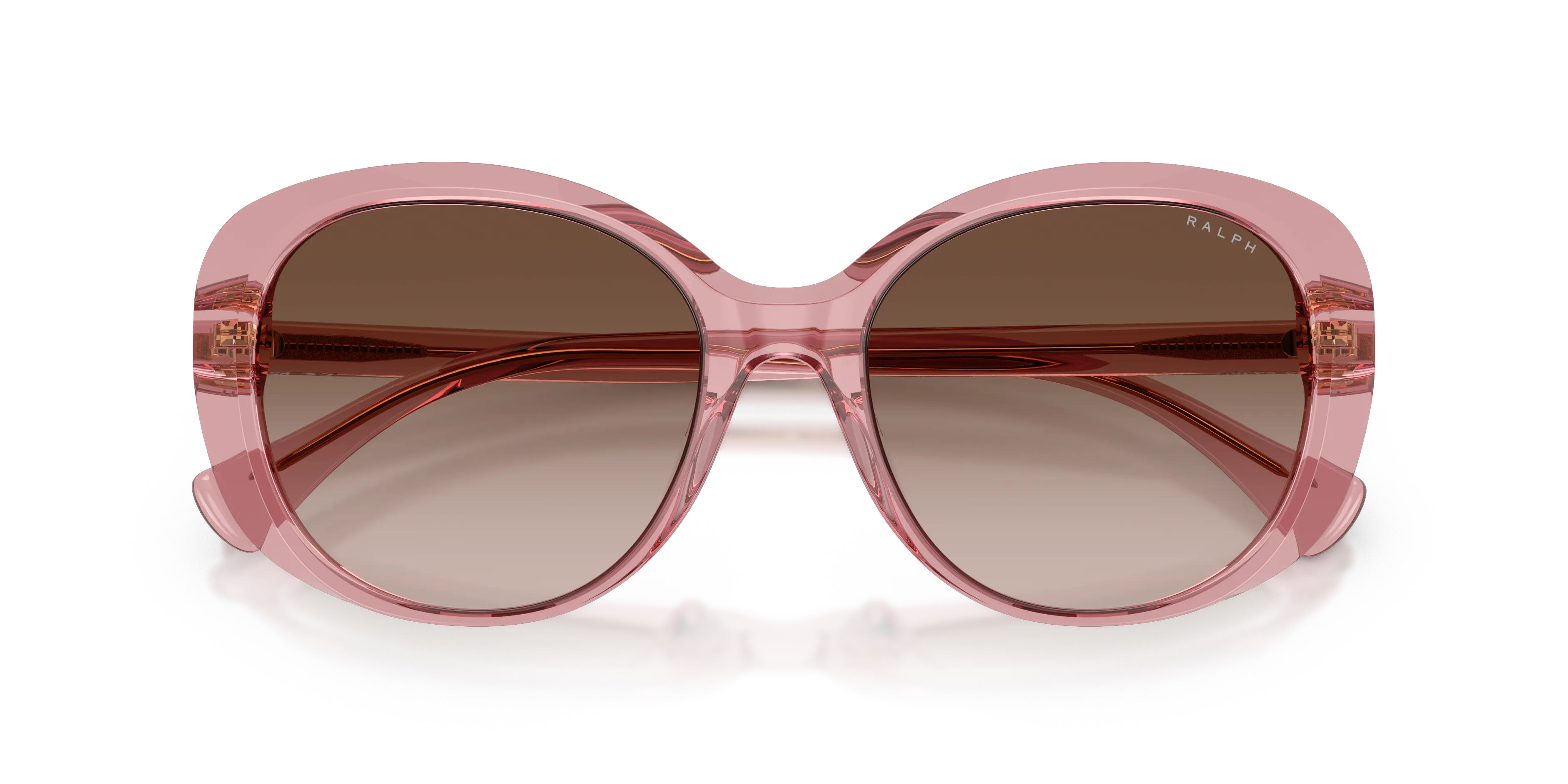 Ralph Lauren RA5335U 611813 Occhiali da sole Acetato Viola Marrone Rotonda Normale Sfumato - immagine 2