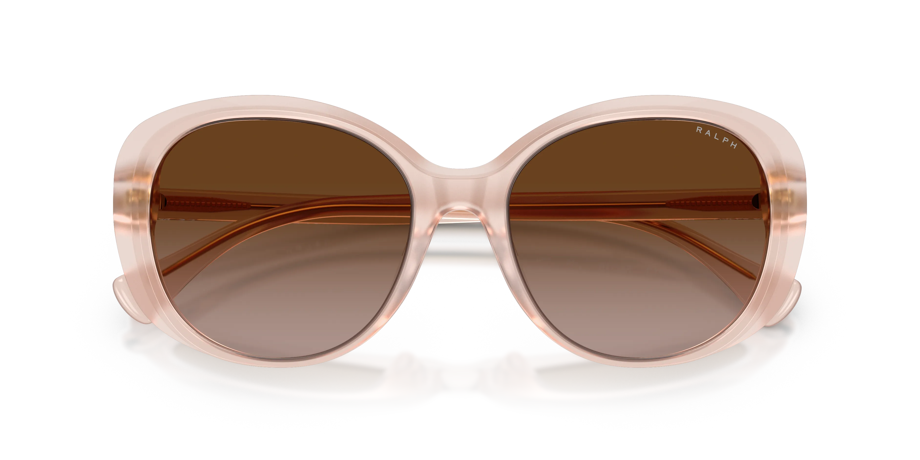 Ralph Lauren RA5335U 600913 Occhiali da sole Acetato Rosa Marrone Rotonda Normale Sfumato - immagine 2