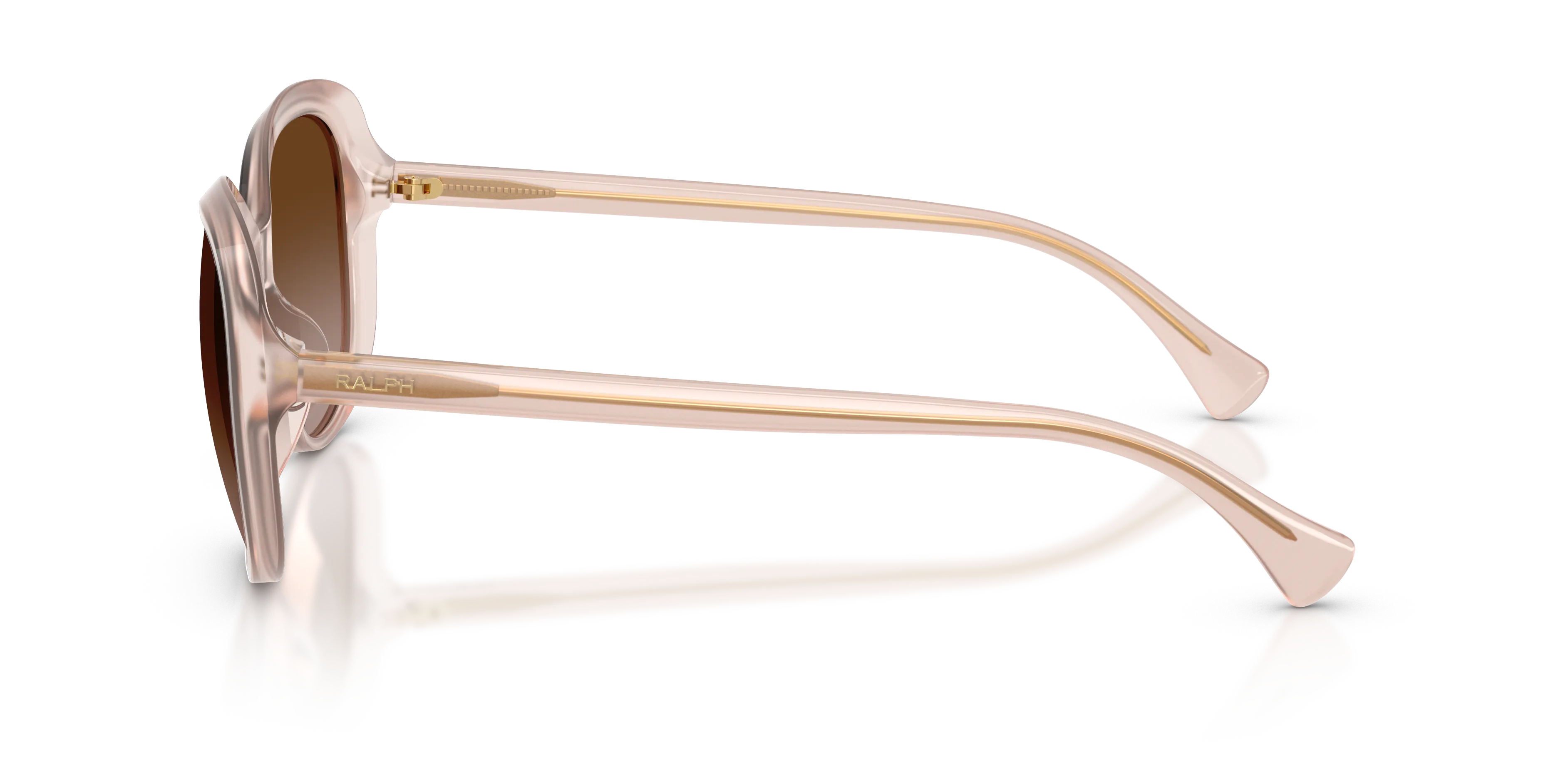 Ralph Lauren RA5335U 600913 Occhiali da sole Acetato Rosa Marrone Rotonda Normale Sfumato - immagine 4