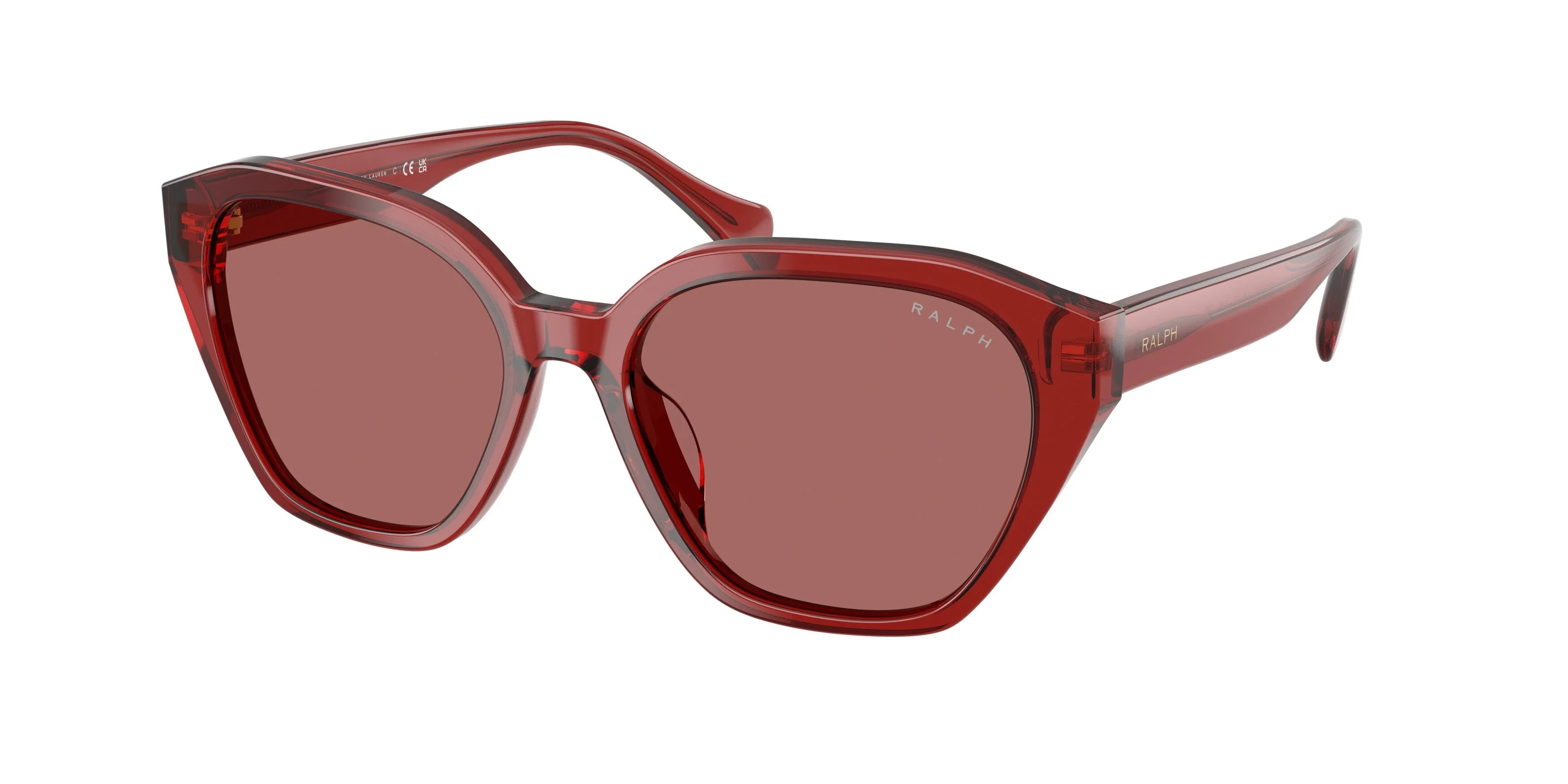 Ralph Lauren RA5315U 632069 Occhiali da sole Acetato Rosso Cat Eye Normale Sfumato - immagine 1