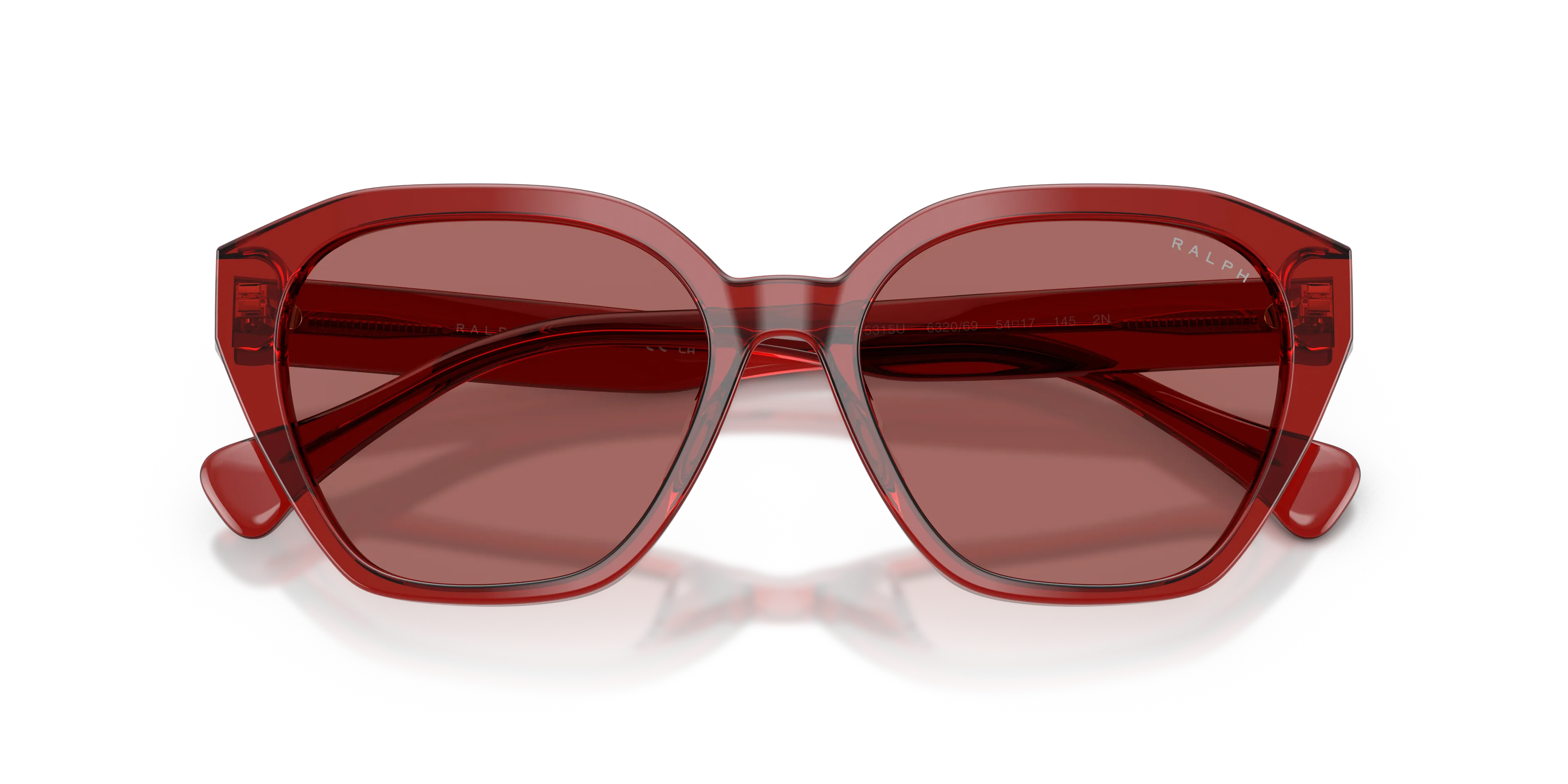Ralph Lauren RA5315U 632069 Occhiali da sole Acetato Rosso Cat Eye Normale Sfumato - immagine 2