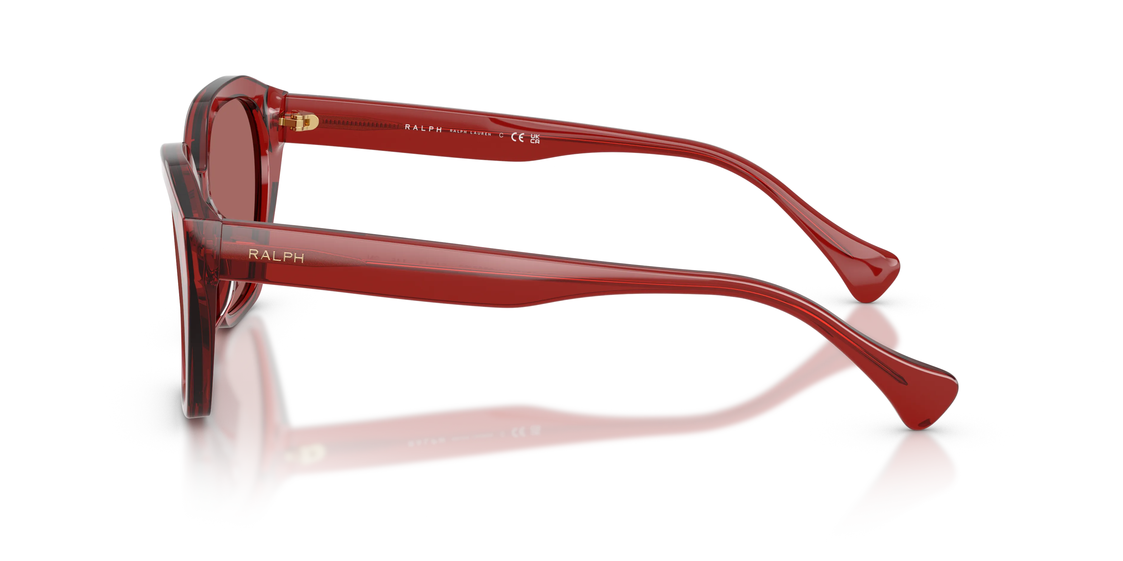 Ralph Lauren RA5315U 632069 Occhiali da sole Acetato Rosso Cat Eye Normale Sfumato - immagine 4