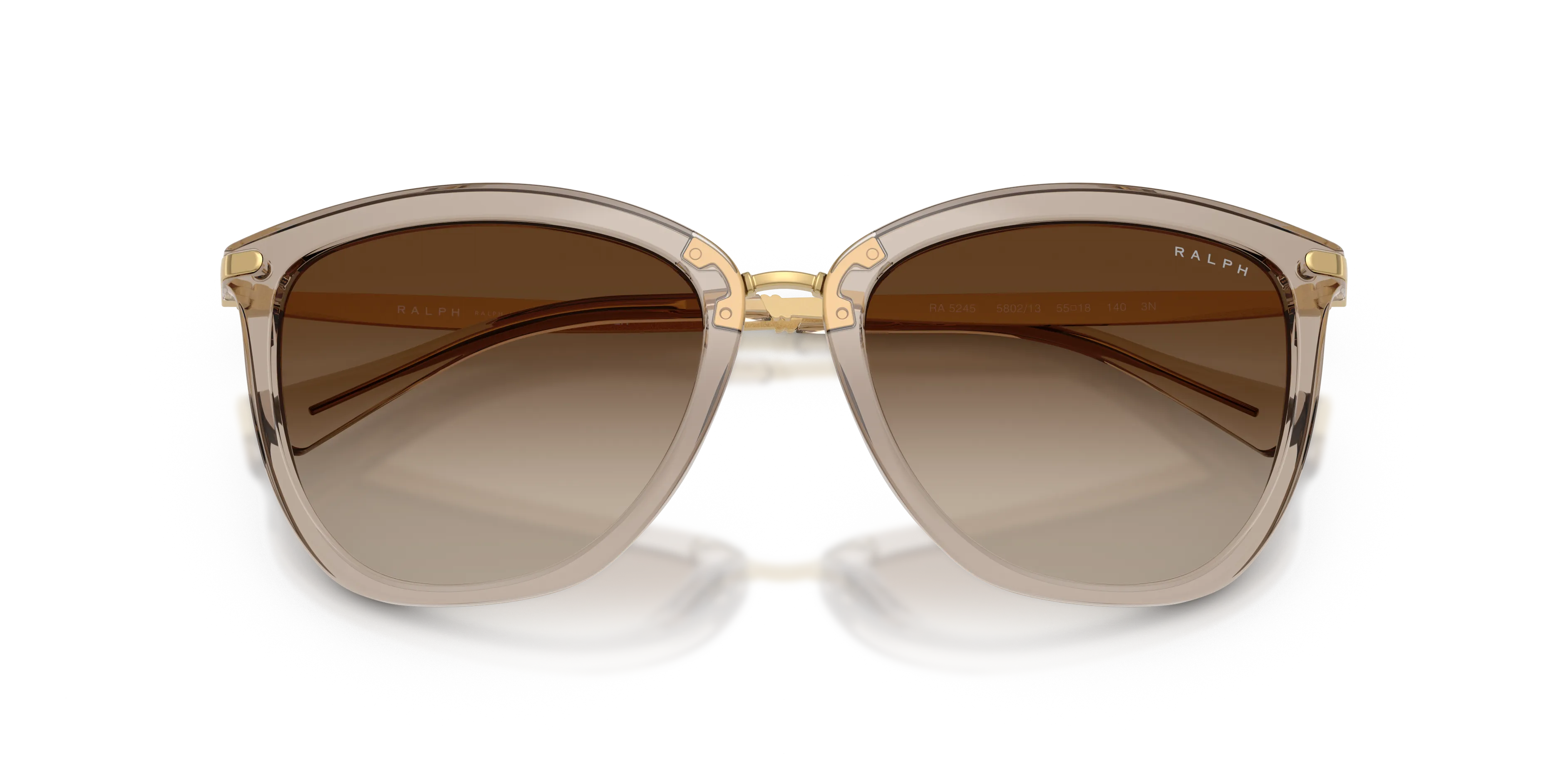 Ralph Lauren RA5245 580213 Occhiali da sole Iniettato Marrone Marrone Cat Eye Normale Sfumato - immagine 2