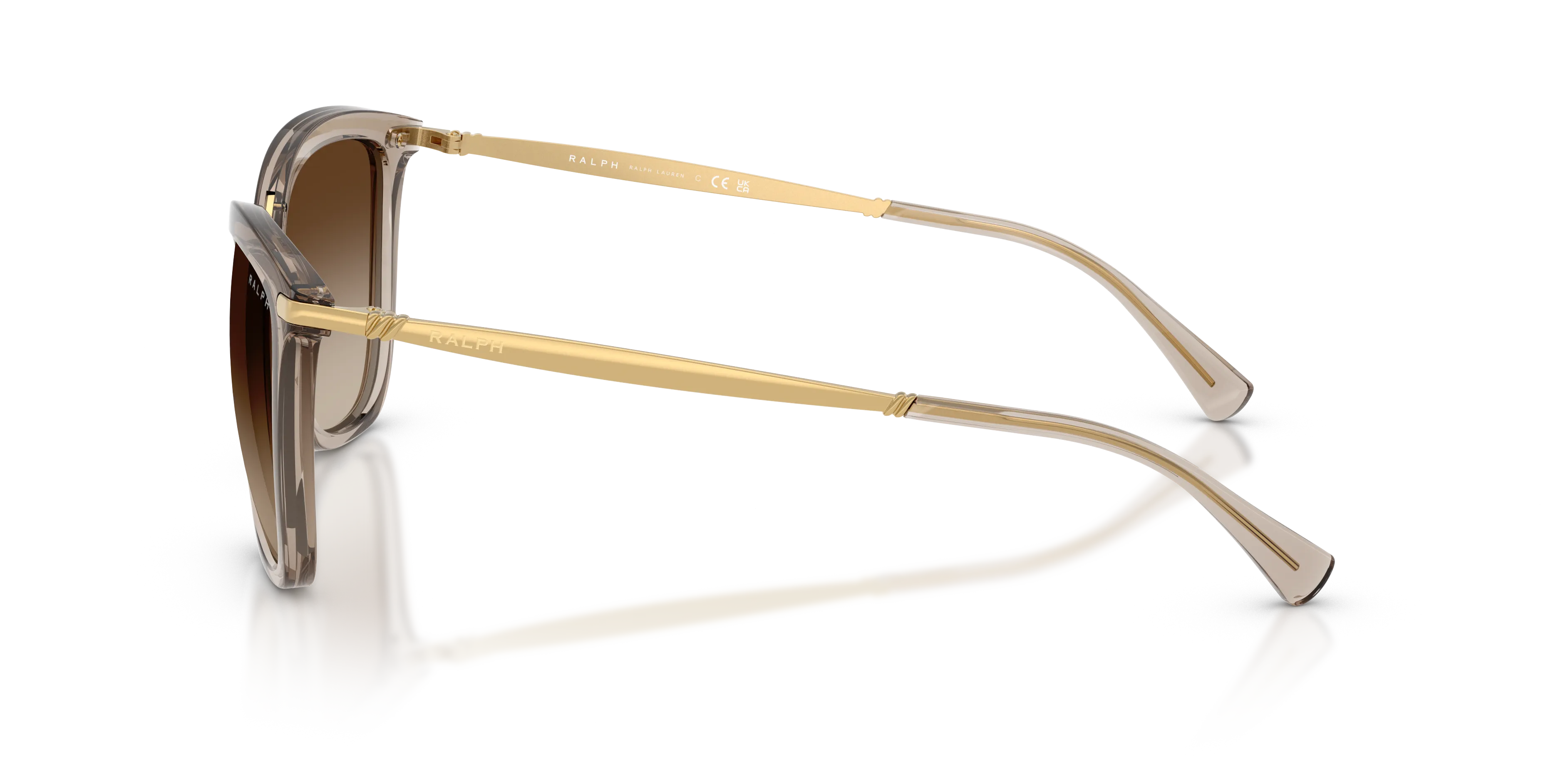 Ralph Lauren RA5245 580213 Occhiali da sole Iniettato Marrone Marrone Cat Eye Normale Sfumato - immagine 4