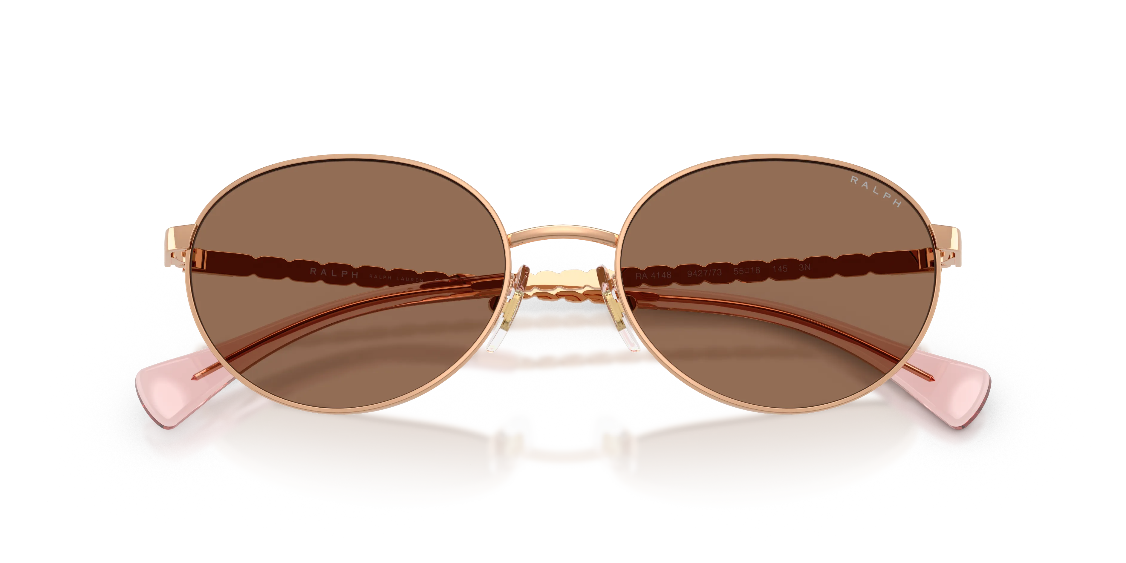 Ralph Lauren RA4148 942773 Occhiali da sole Metallo Oro Marrone Rotonda Normale - immagine 2