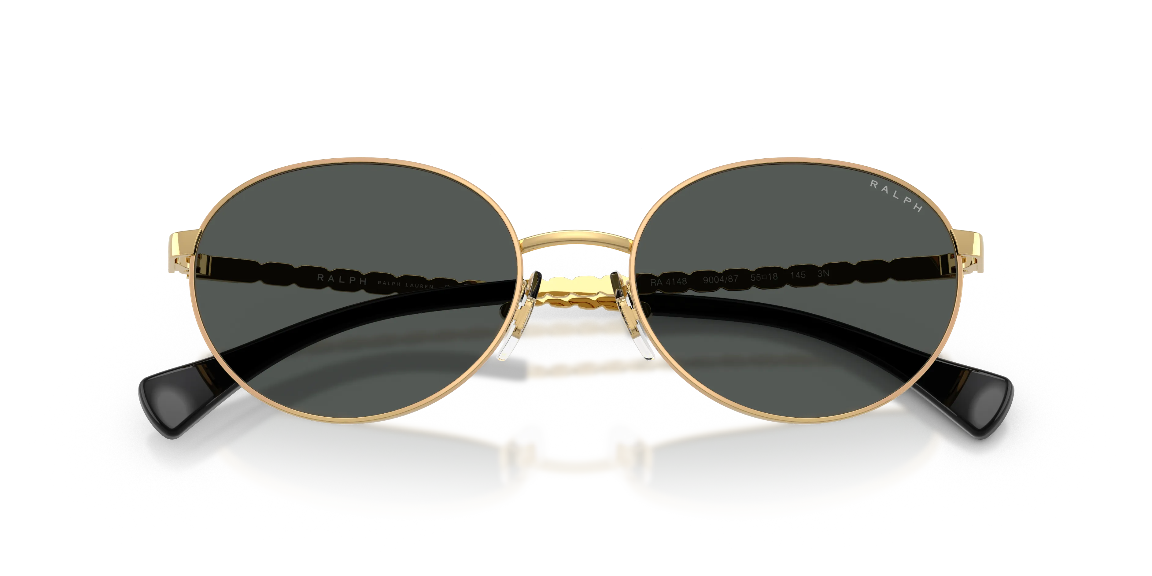 Ralph Lauren RA4148 900487 Occhiali da sole Metallo Oro Grigio Rotonda Normale - immagine 2