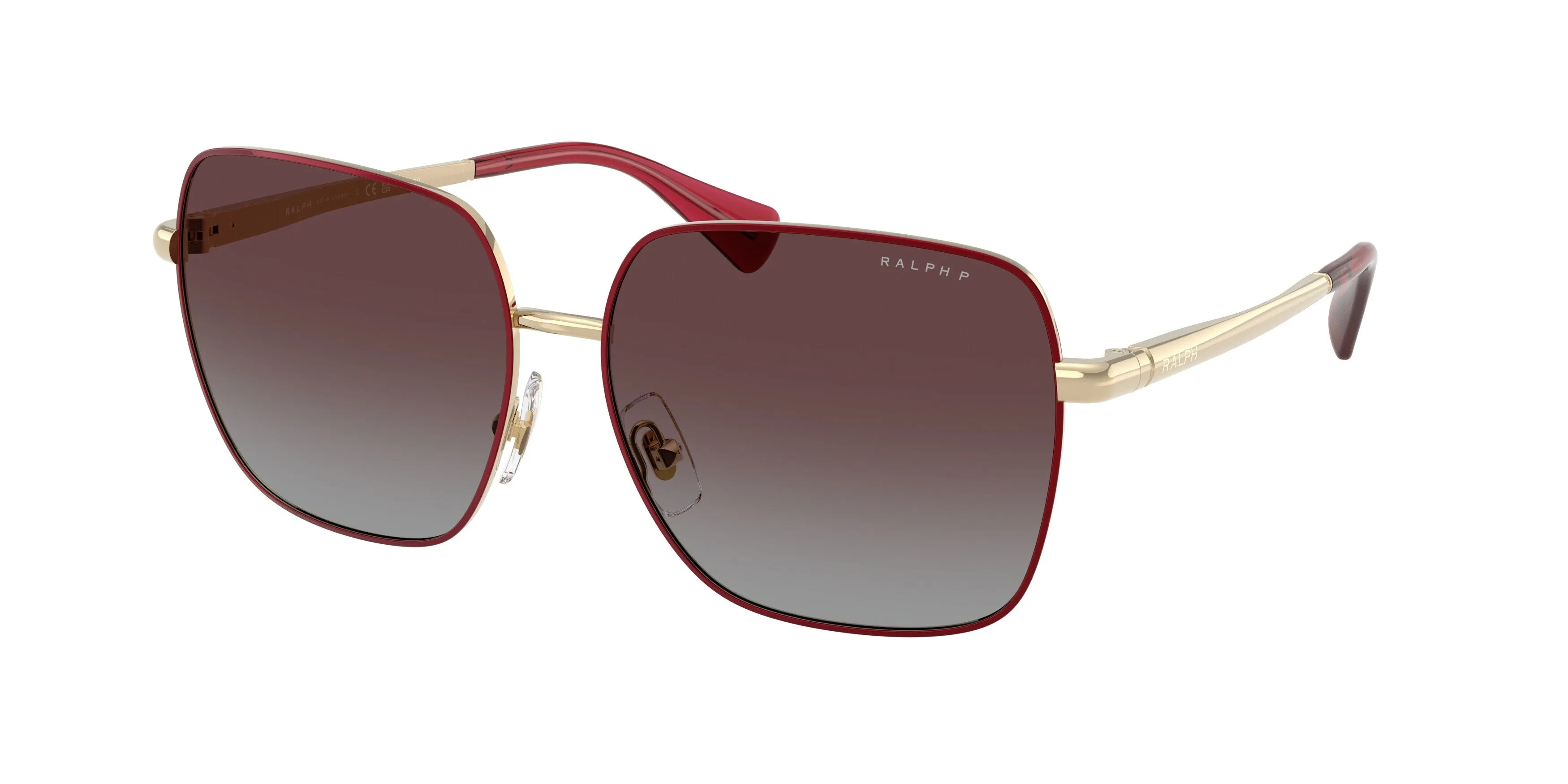 Ralph Lauren RA4142 936662 Occhiali da sole Metallo Viola Viola Squadrata Polarizzata Sfumato - immagine 1