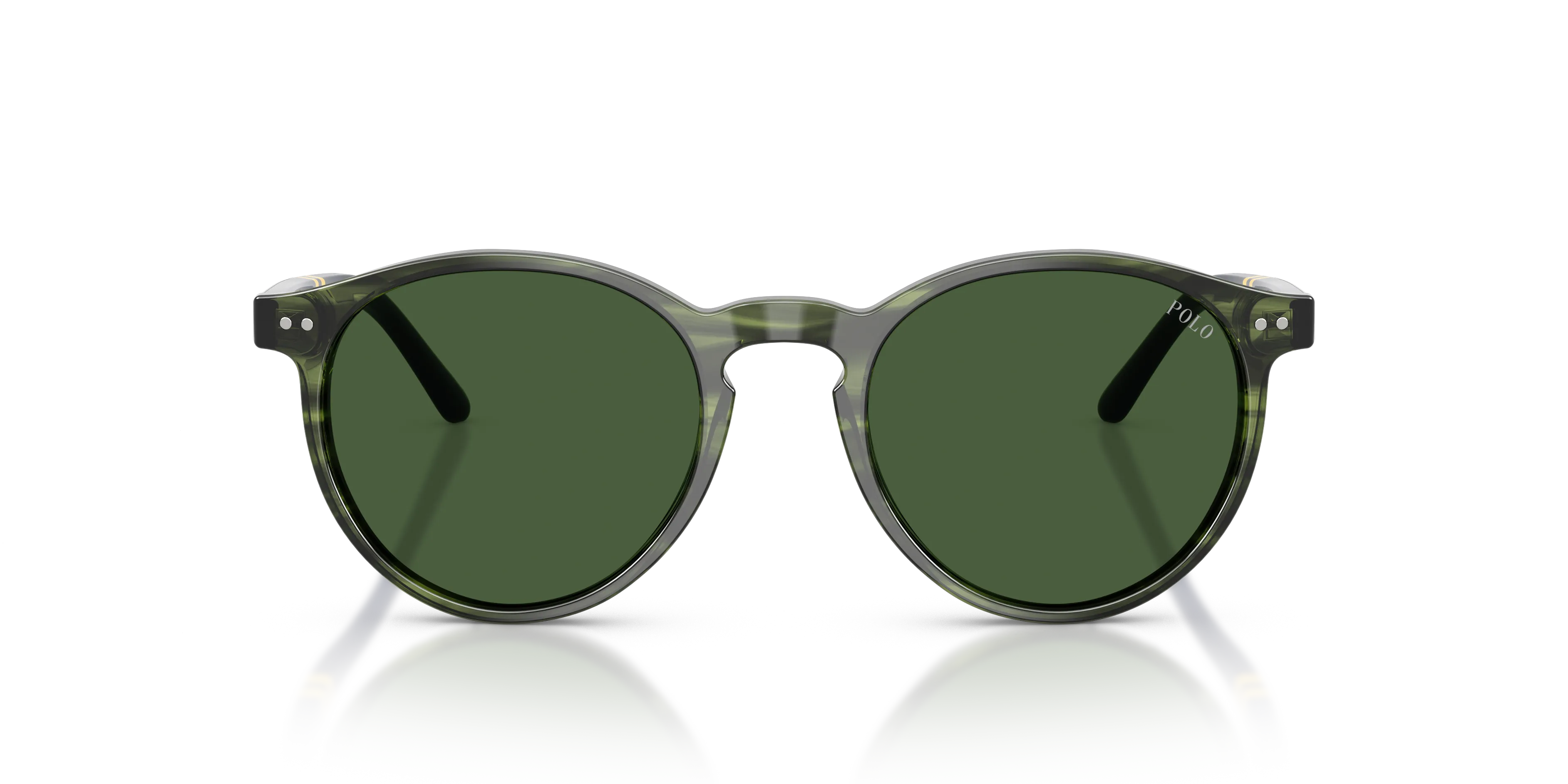 Polo Ralph Lauren PH4236 631671 Occhiali da sole Acetato Verde Verde Rotonda Normale - immagine 3