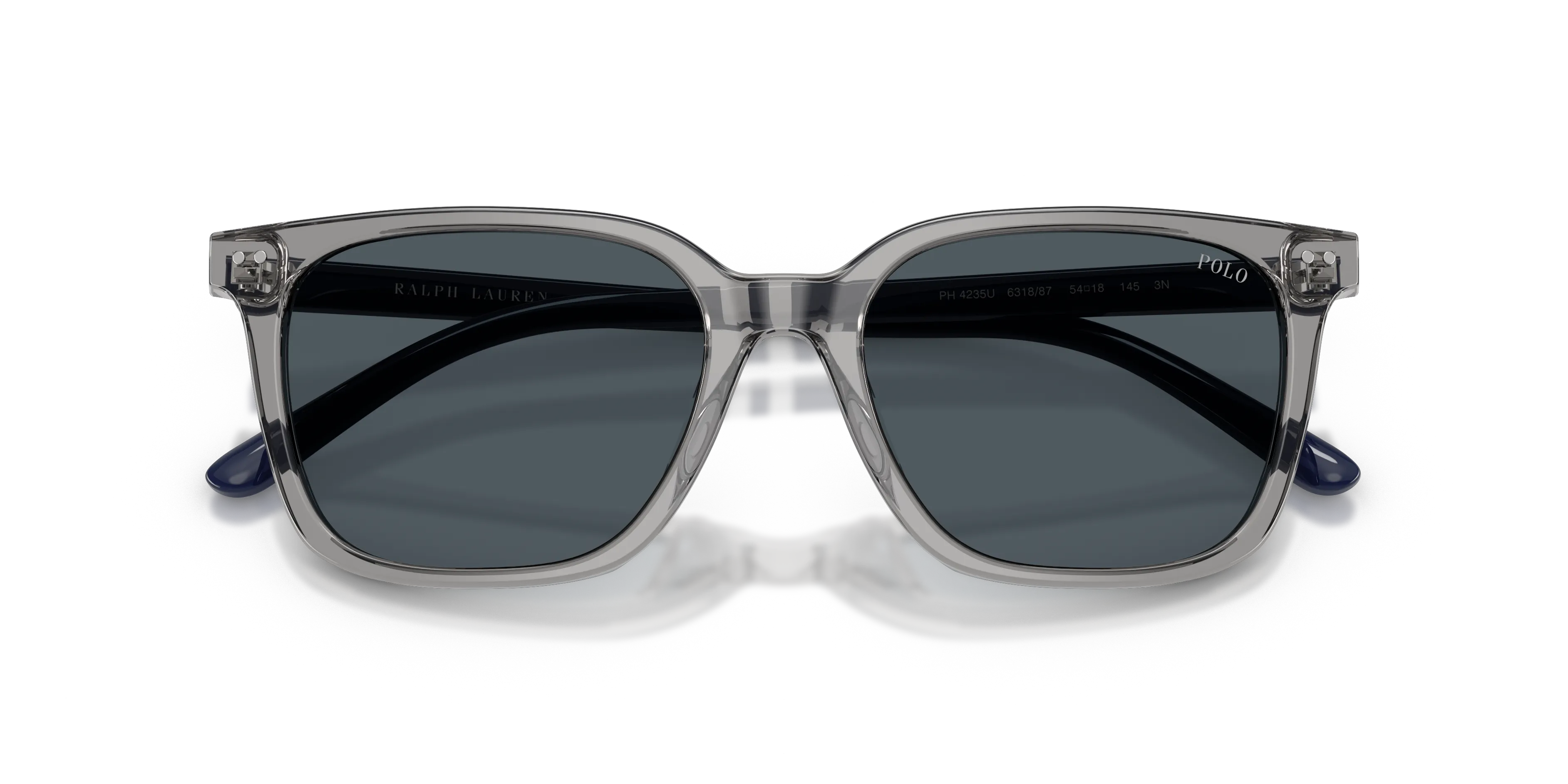 Polo Ralph Lauren PH4235U 631887 Occhiali da sole Acetato Grigio Verde Squadrata Normale - immagine 2