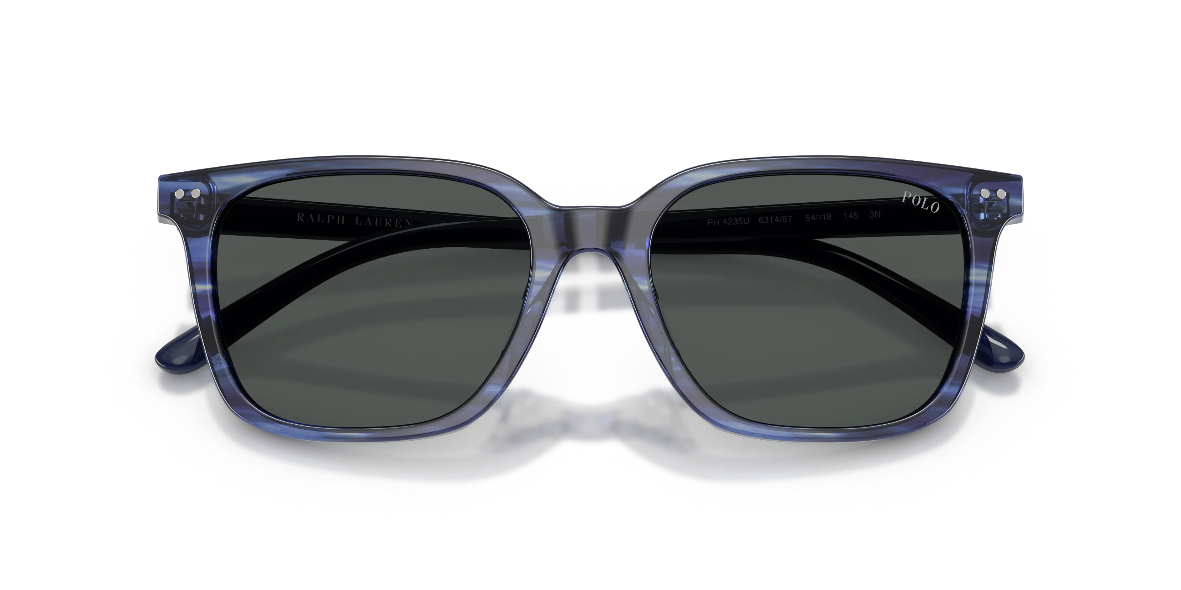 Polo Ralph Lauren PH4235U 631487 Occhiali da sole Acetato Blu Grigio Squadrata Normale - immagine 2