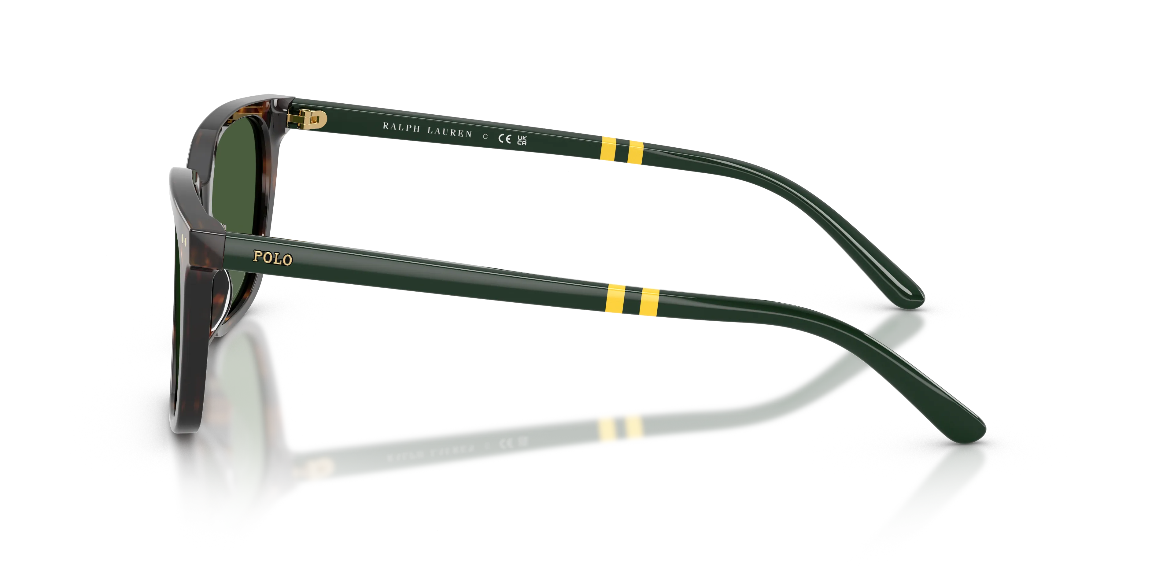 Polo Ralph Lauren PH4235U 500371 Occhiali da sole Acetato Tartaruga Verde Squadrata Normale - immagine 4