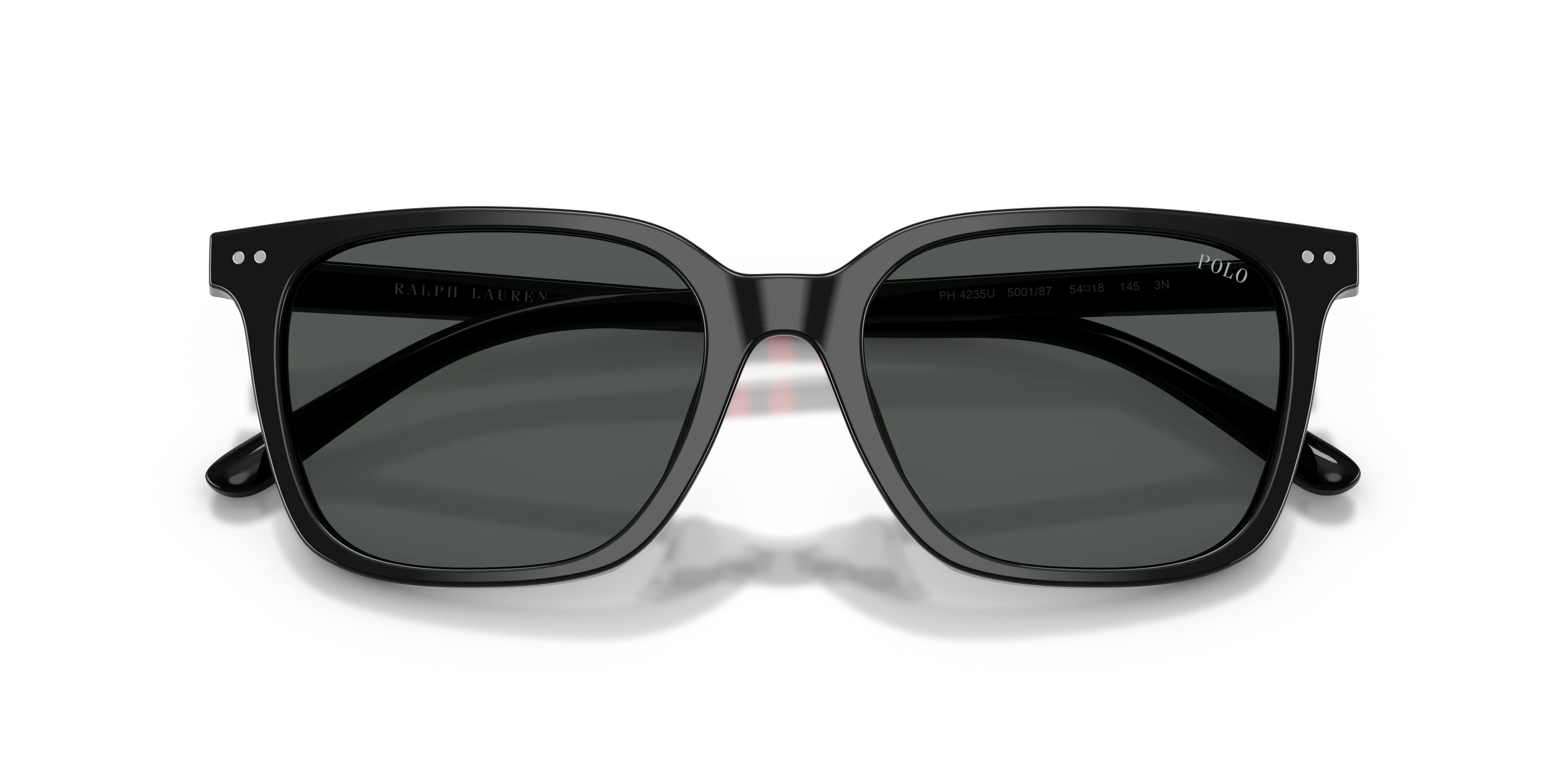 Polo Ralph Lauren PH4235U 500187 Occhiali da sole Acetato Nero Grigio Squadrata Normale - immagine 2