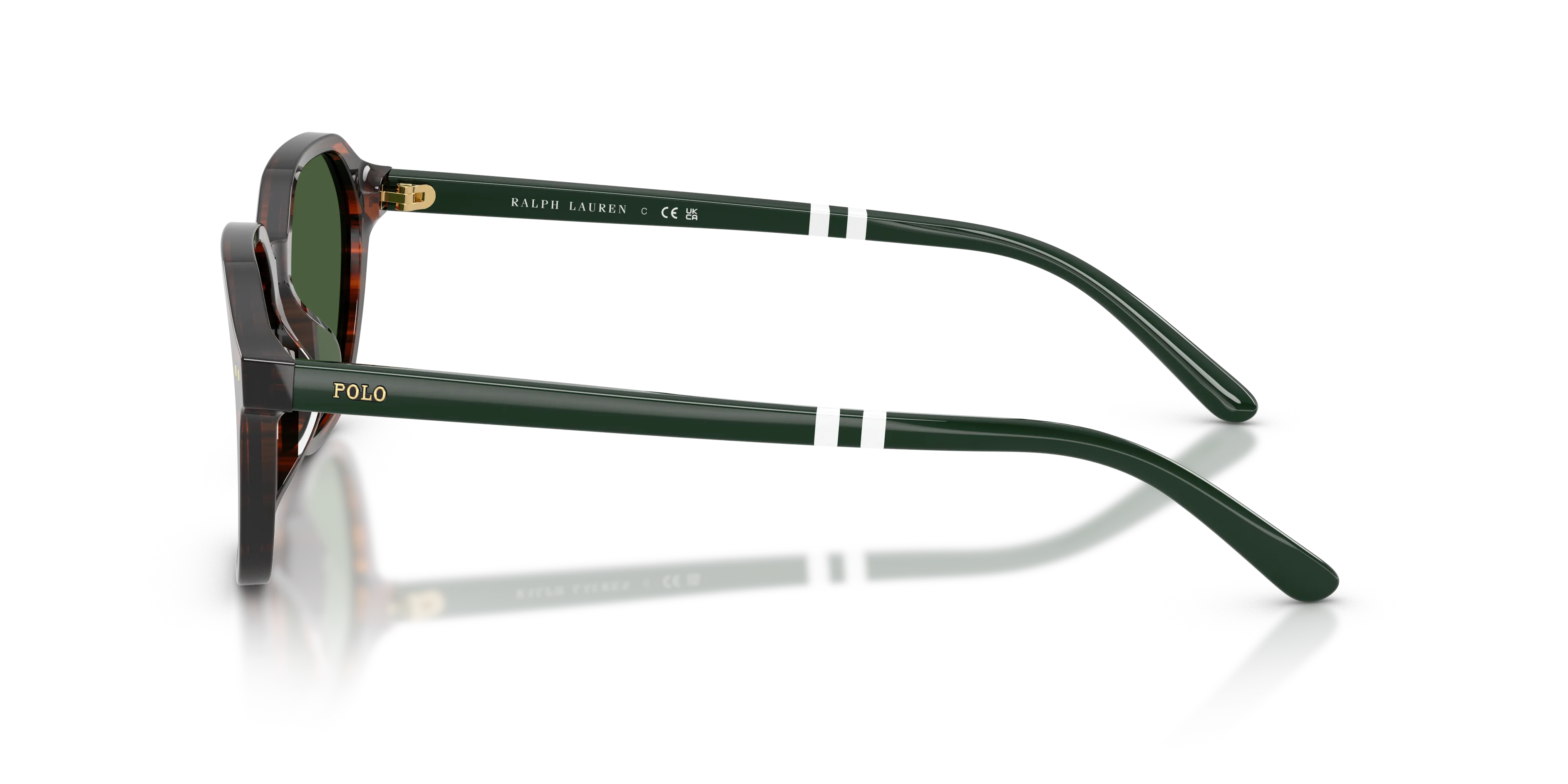 Polo Ralph Lauren PH4234U 631571 Occhiali da sole Acetato Marrone Verde Geometrica Normale - immagine 4