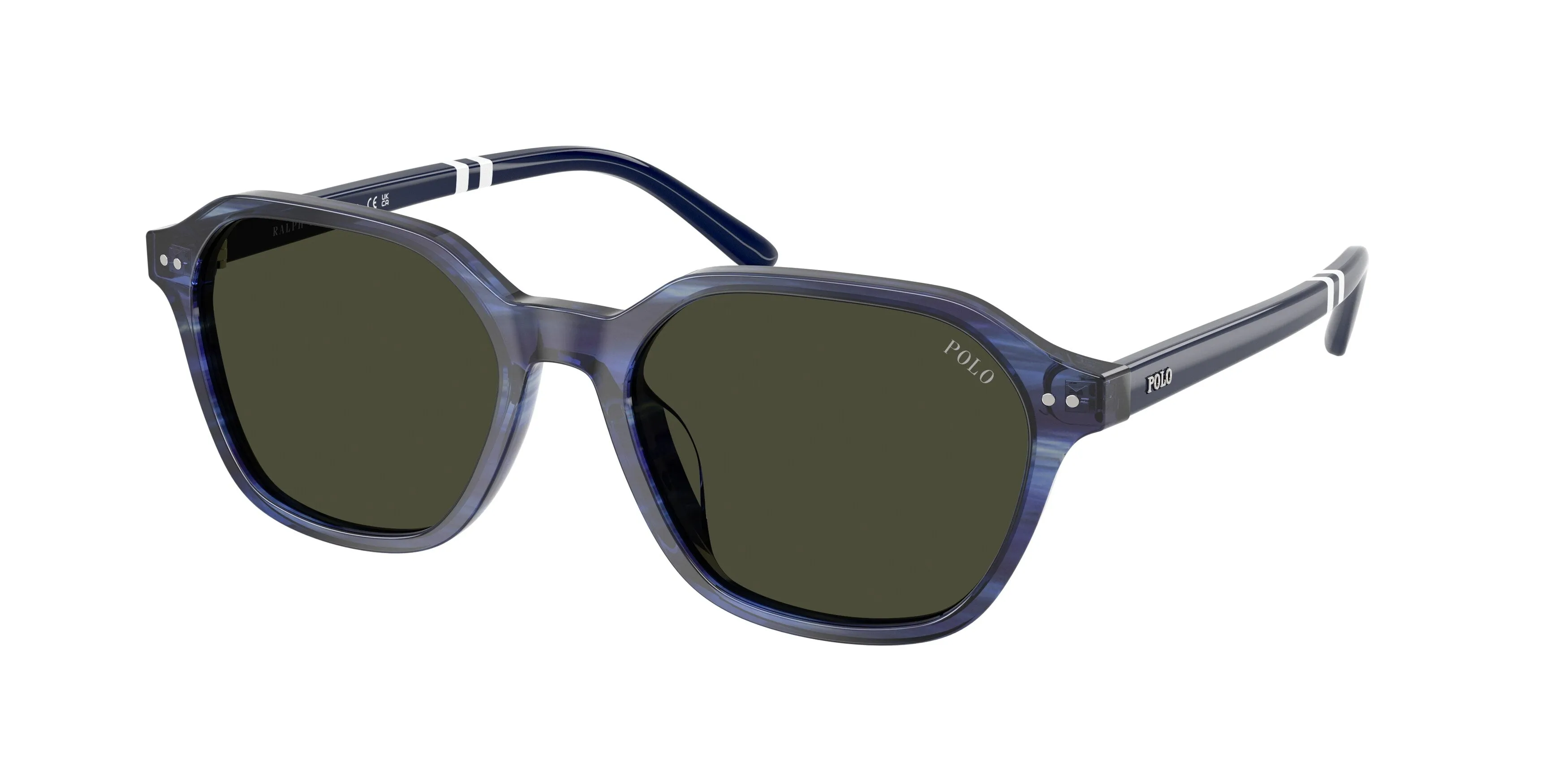 Polo Ralph Lauren PH4234U 631487 Occhiali da sole Acetato Blu Grigio Geometrica Normale - immagine 1