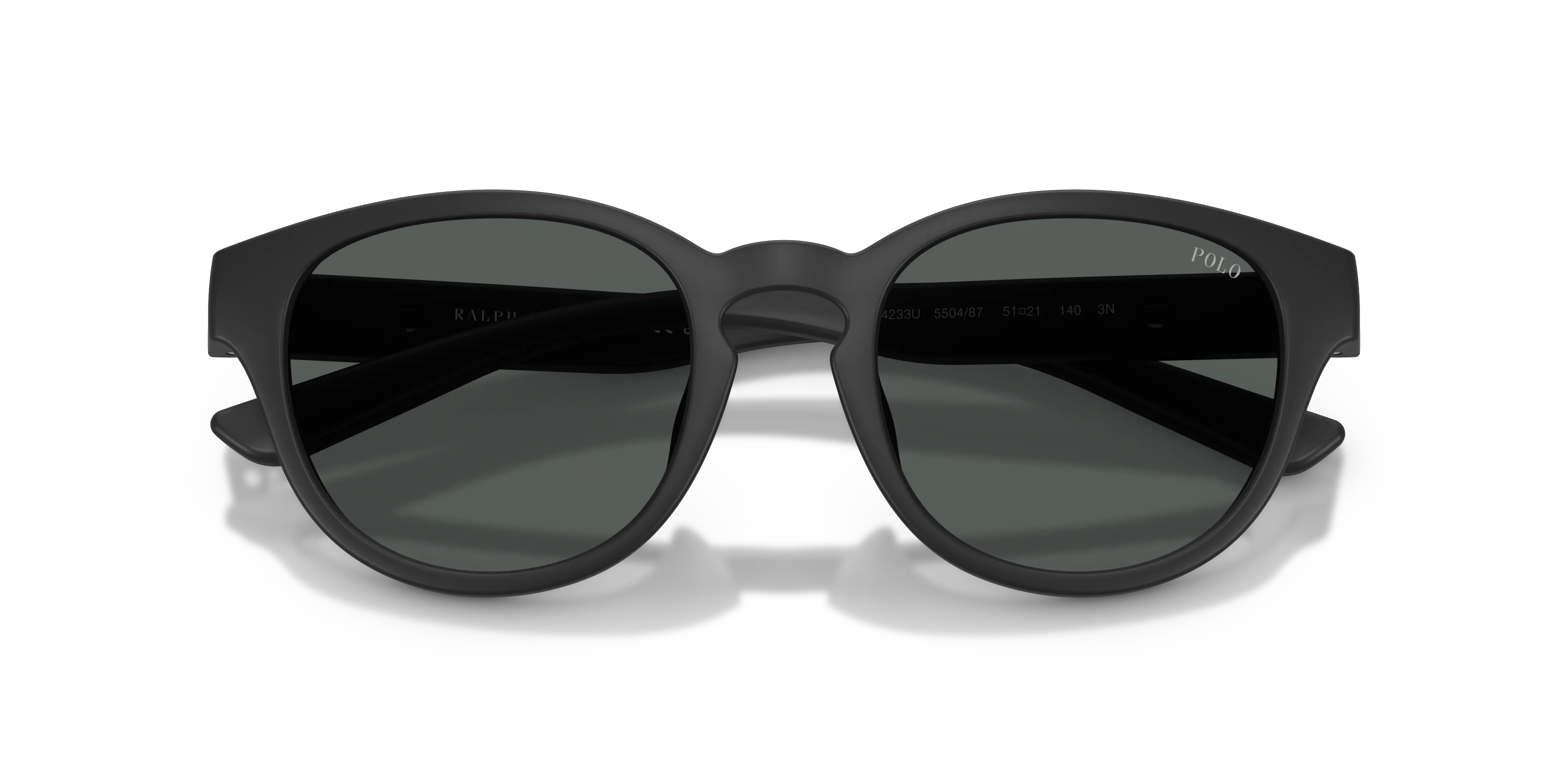 Polo Ralph Lauren PH4233U 550487 Occhiali da sole Iniettato Nero Grigio Pantos Normale - immagine 2