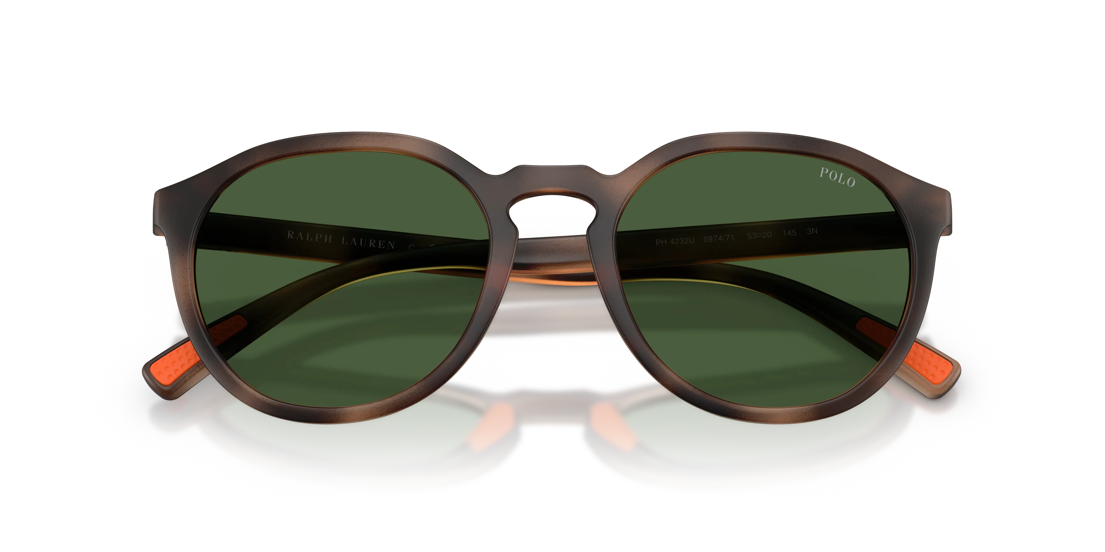 Polo Ralph Lauren PH4232U 597471 Occhiali da sole Iniettato Tartaruga Verde Rotonda Normale - immagine 2