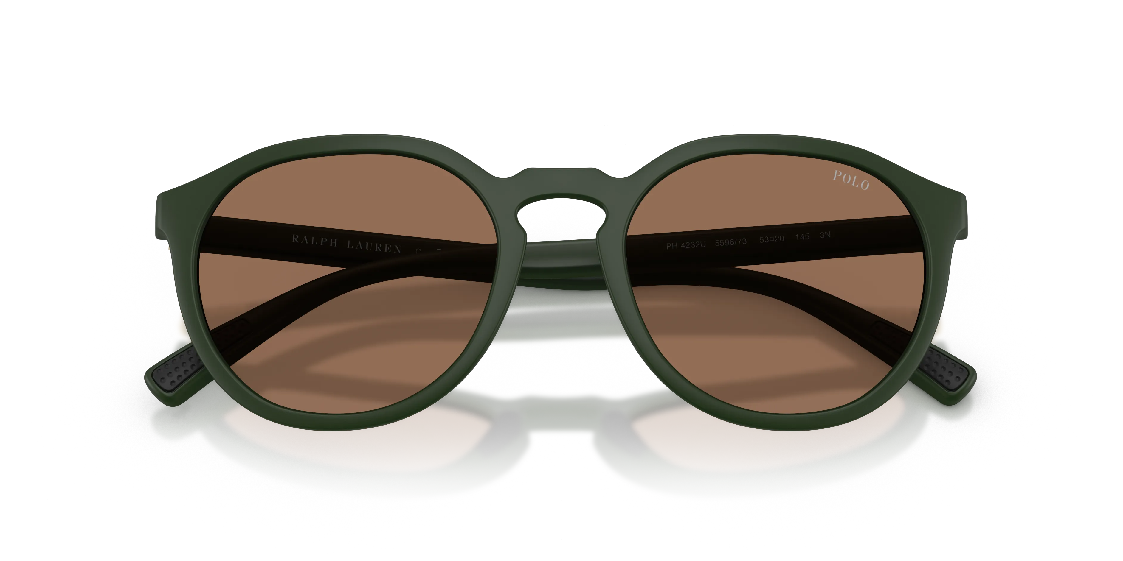 Polo Ralph Lauren PH4232U 559673 Occhiali da sole Iniettato Verde Marrone Rotonda Normale - immagine 2