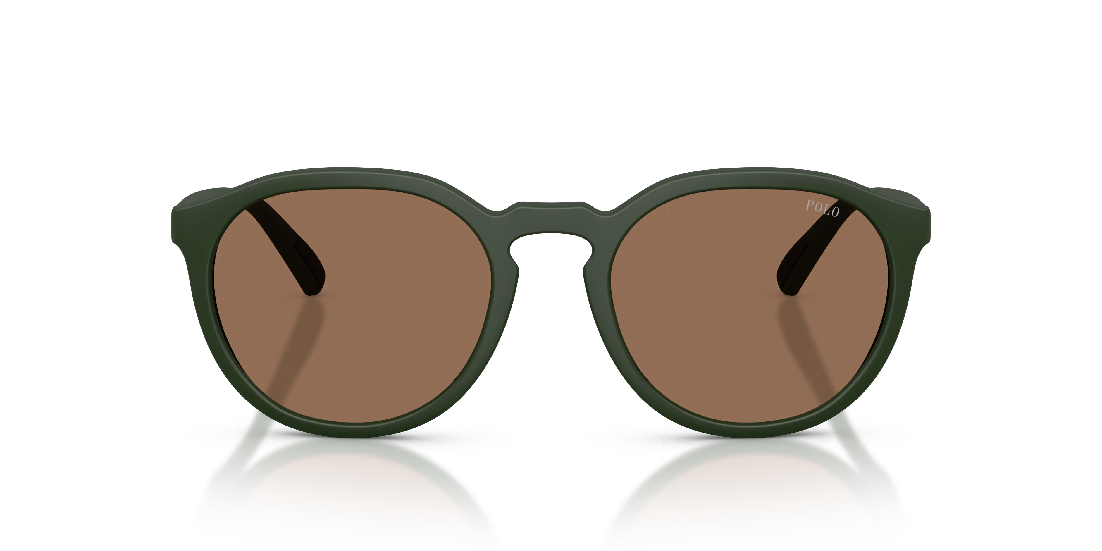 Polo Ralph Lauren PH4232U 559673 Occhiali da sole Iniettato Verde Marrone Rotonda Normale - immagine 3
