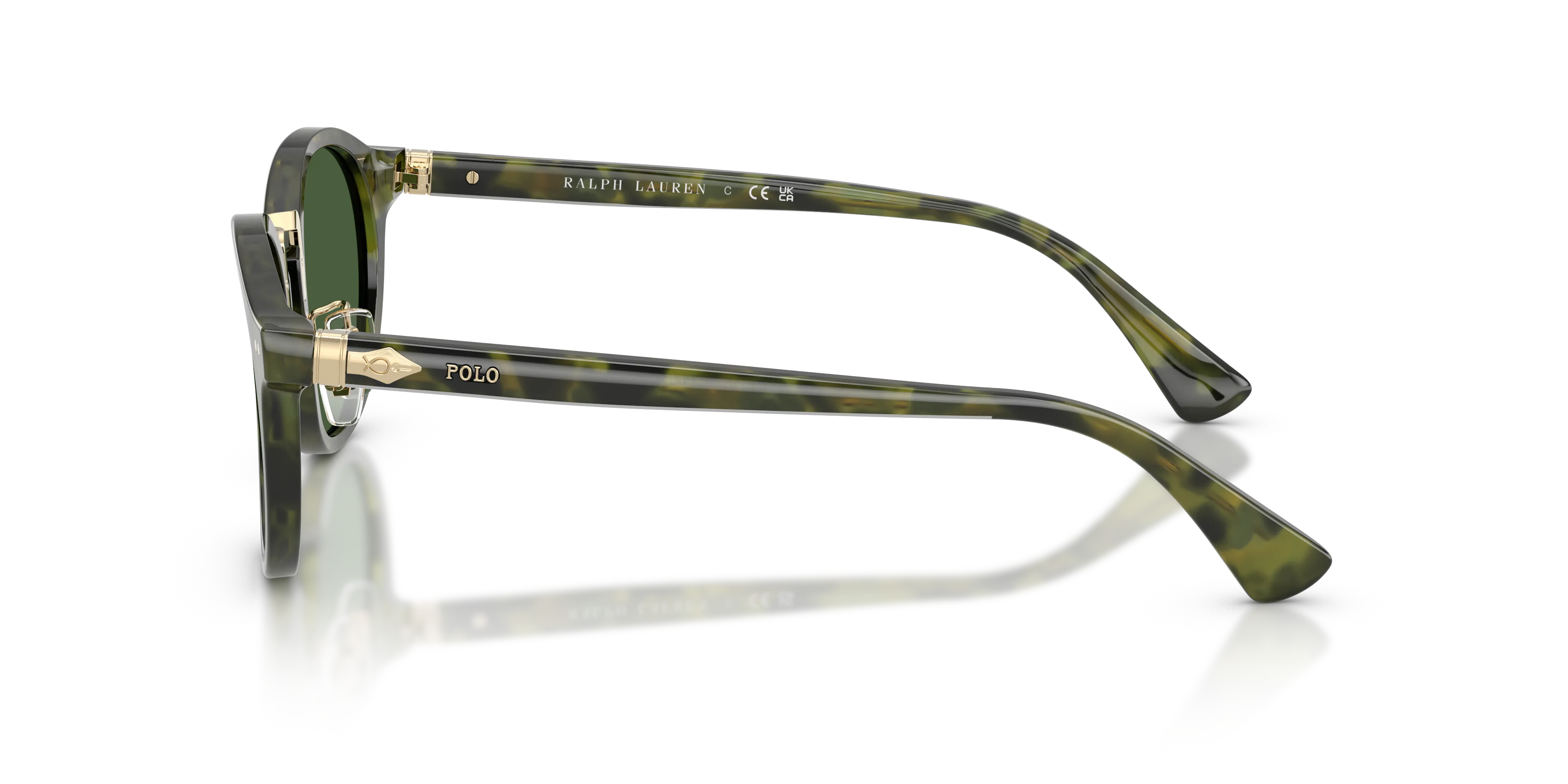 Polo Ralph Lauren PH4230 543671 Occhiali da sole Acetato Verde Verde Rotonda Normale - immagine 4