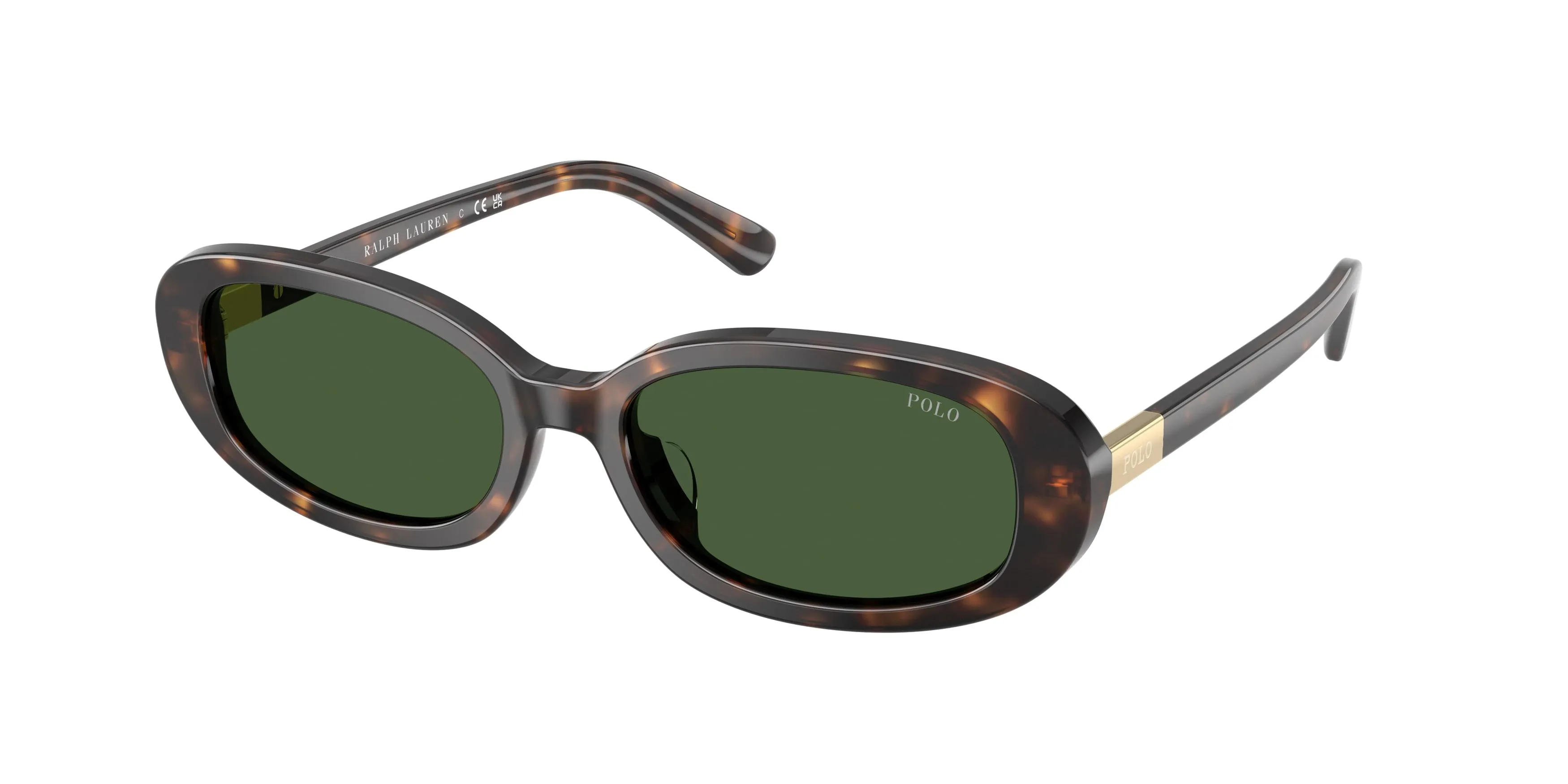 Polo Ralph Lauren PH4198U 500371 Occhiali da sole Acetato Tartaruga Verde Rotonda Normale - immagine 1
