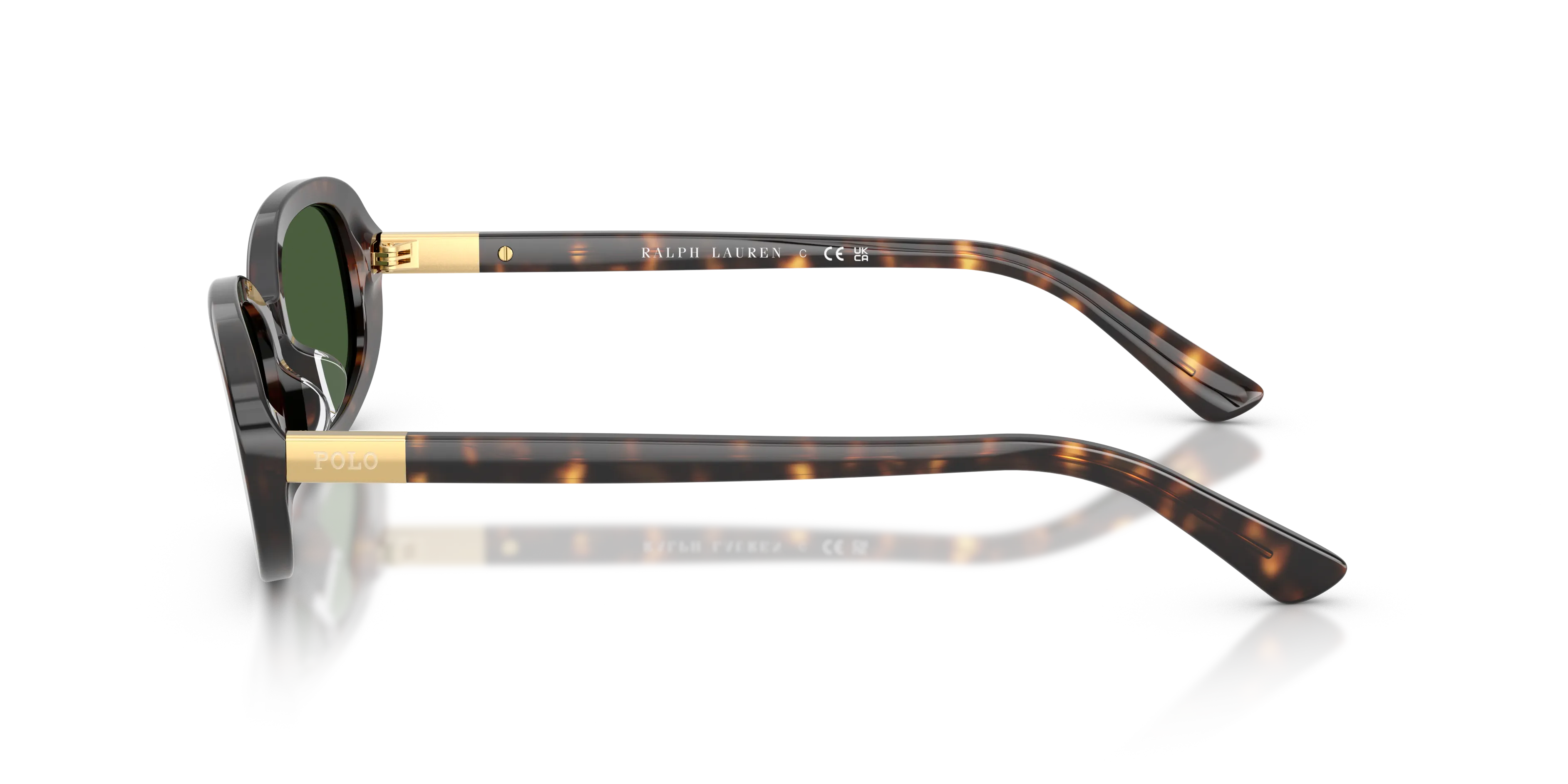 Polo Ralph Lauren PH4198U 500371 Occhiali da sole Acetato Tartaruga Verde Rotonda Normale - immagine 4