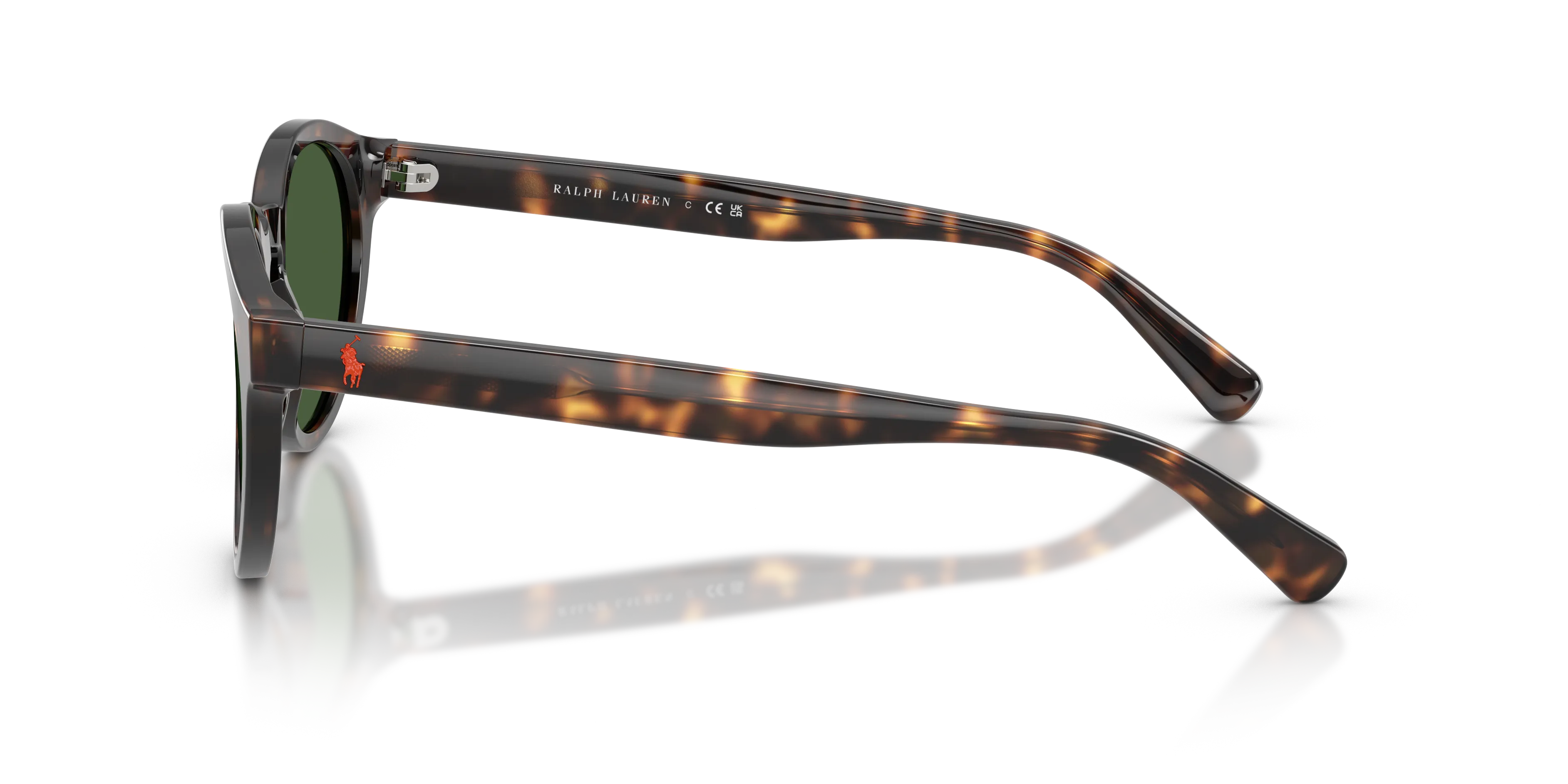 Polo Ralph Lauren PH4192 500371 Occhiali da sole Acetato Tartaruga Verde Rotonda Normale - immagine 4