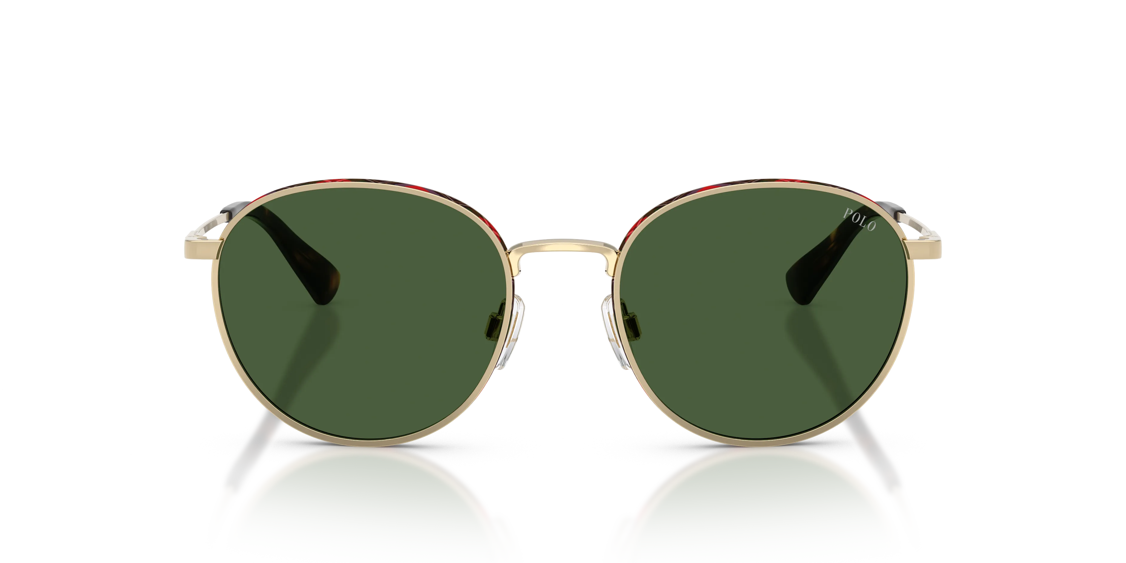Polo Ralph Lauren PH3163 928671 Occhiali da sole Metallo Oro Verde Pantos Normale - immagine 3
