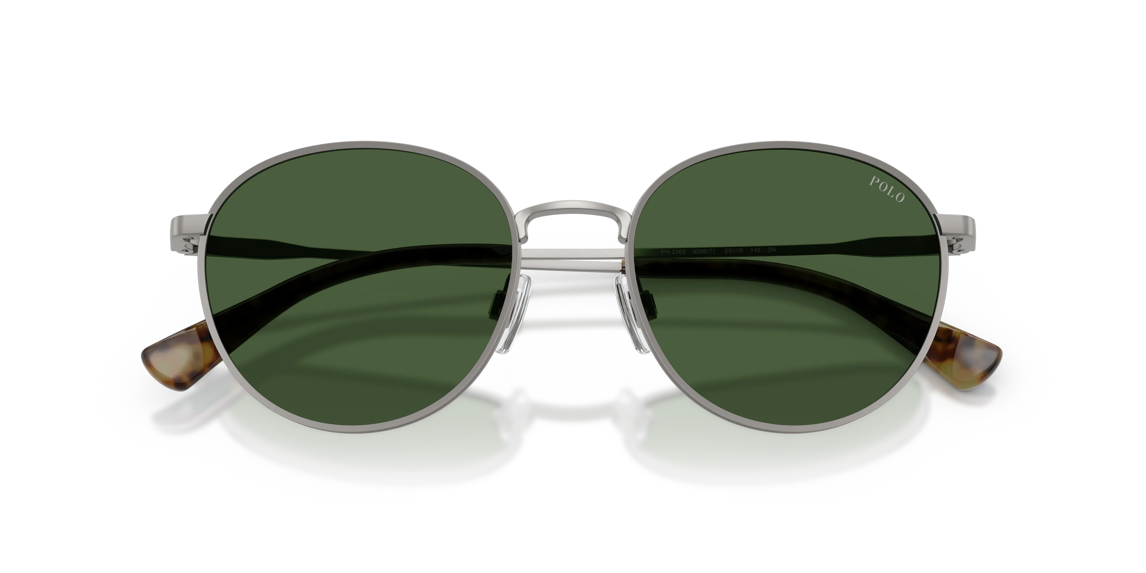 Polo Ralph Lauren PH3163 926671 Occhiali da sole Metallo Grigio Verde Pantos Normale - immagine 2