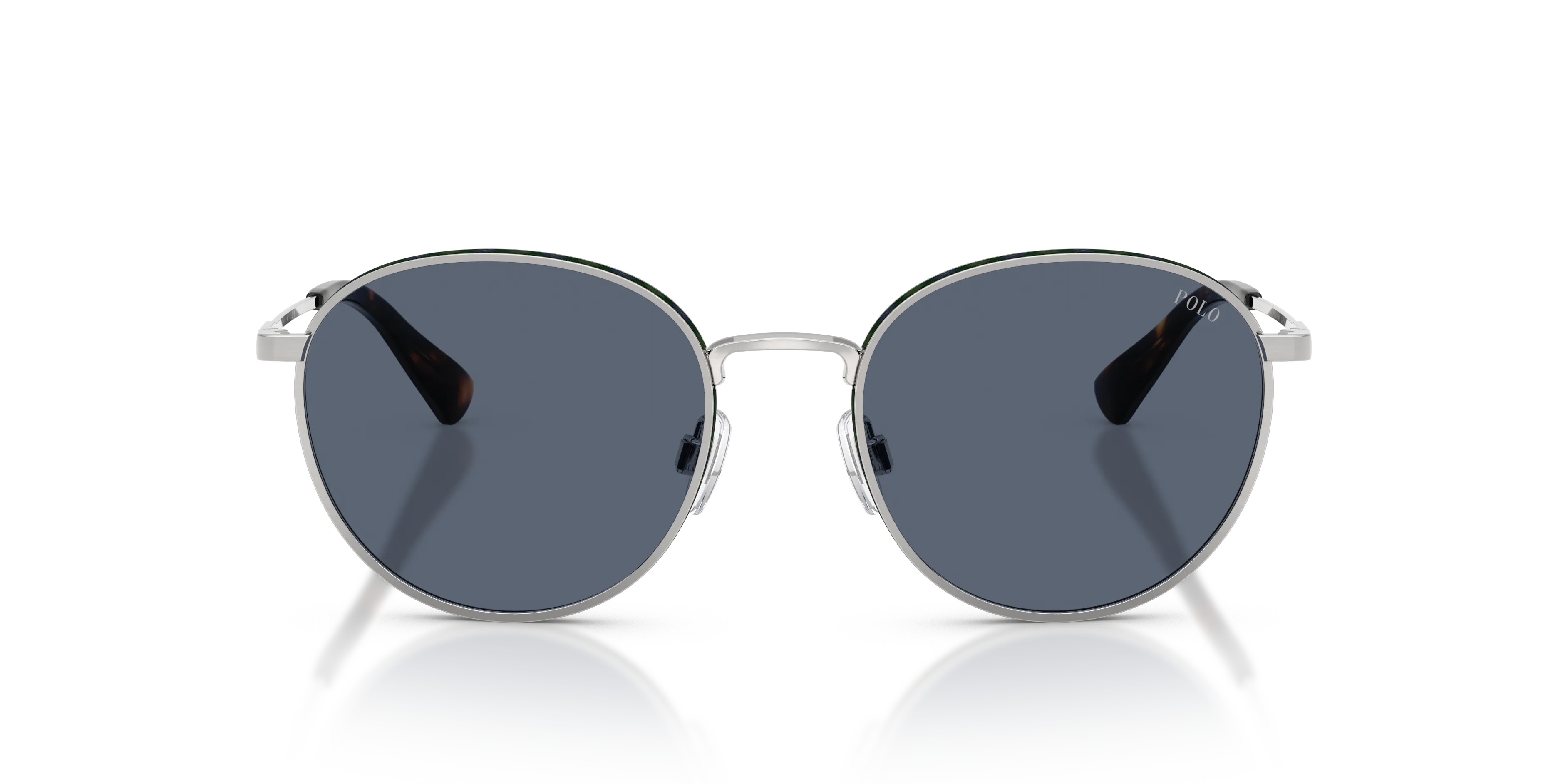 Polo Ralph Lauren PH3163 908887 Occhiali da sole Metallo Argento Blu Pantos Normale - immagine 3