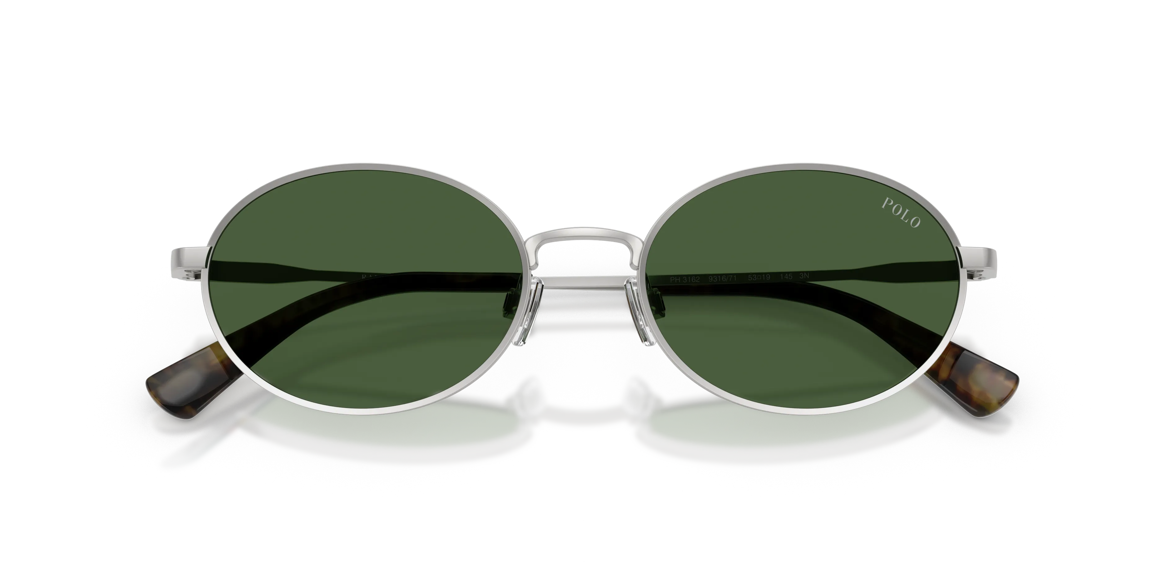 Polo Ralph Lauren PH3162 931671 Occhiali da sole Metallo Argento Verde Rotonda Normale - immagine 2