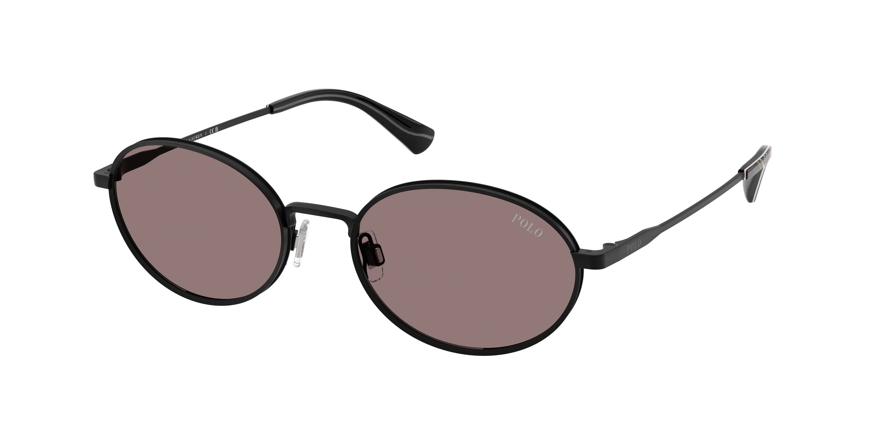 Polo Ralph Lauren PH3162 93047N Occhiali da sole Metallo Nero Rotonda Normale - immagine 1