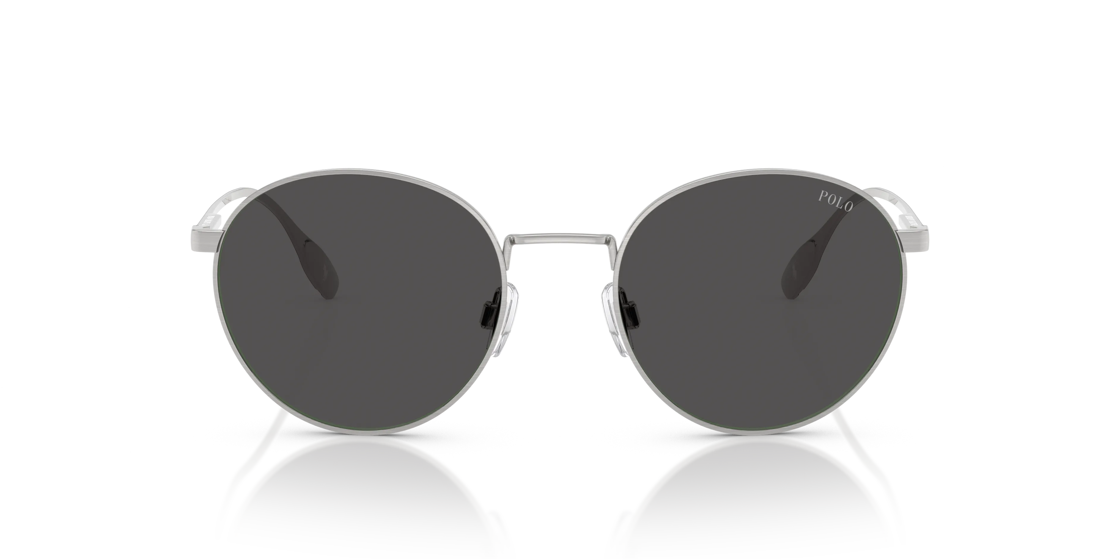 Polo Ralph Lauren PH3158 908887 Occhiali da sole Metallo Argento Grigio Rotonda Normale - immagine 3