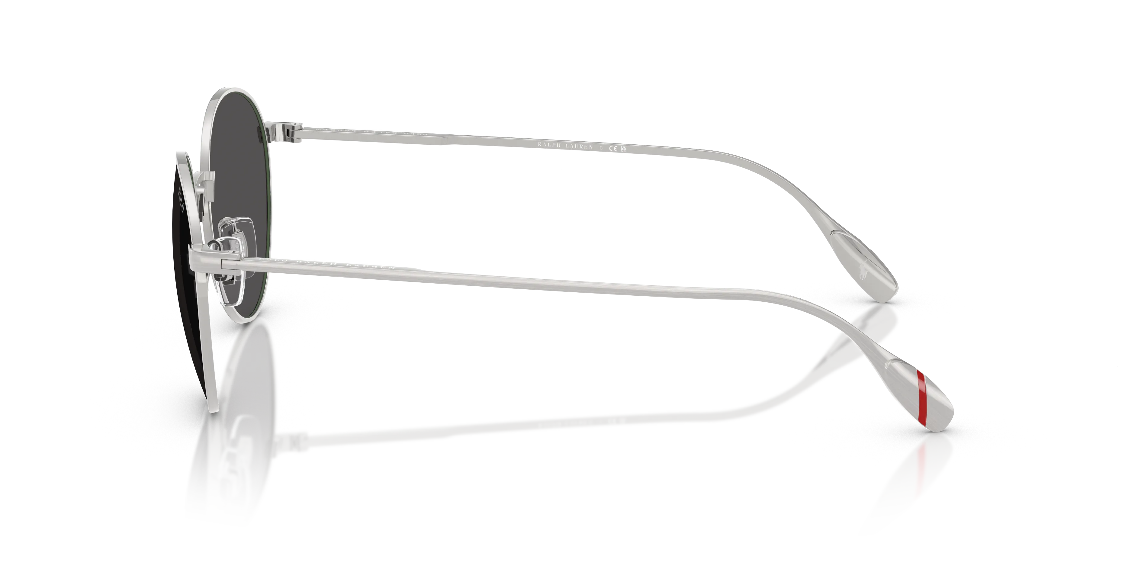 Polo Ralph Lauren PH3158 908887 Occhiali da sole Metallo Argento Grigio Rotonda Normale - immagine 4