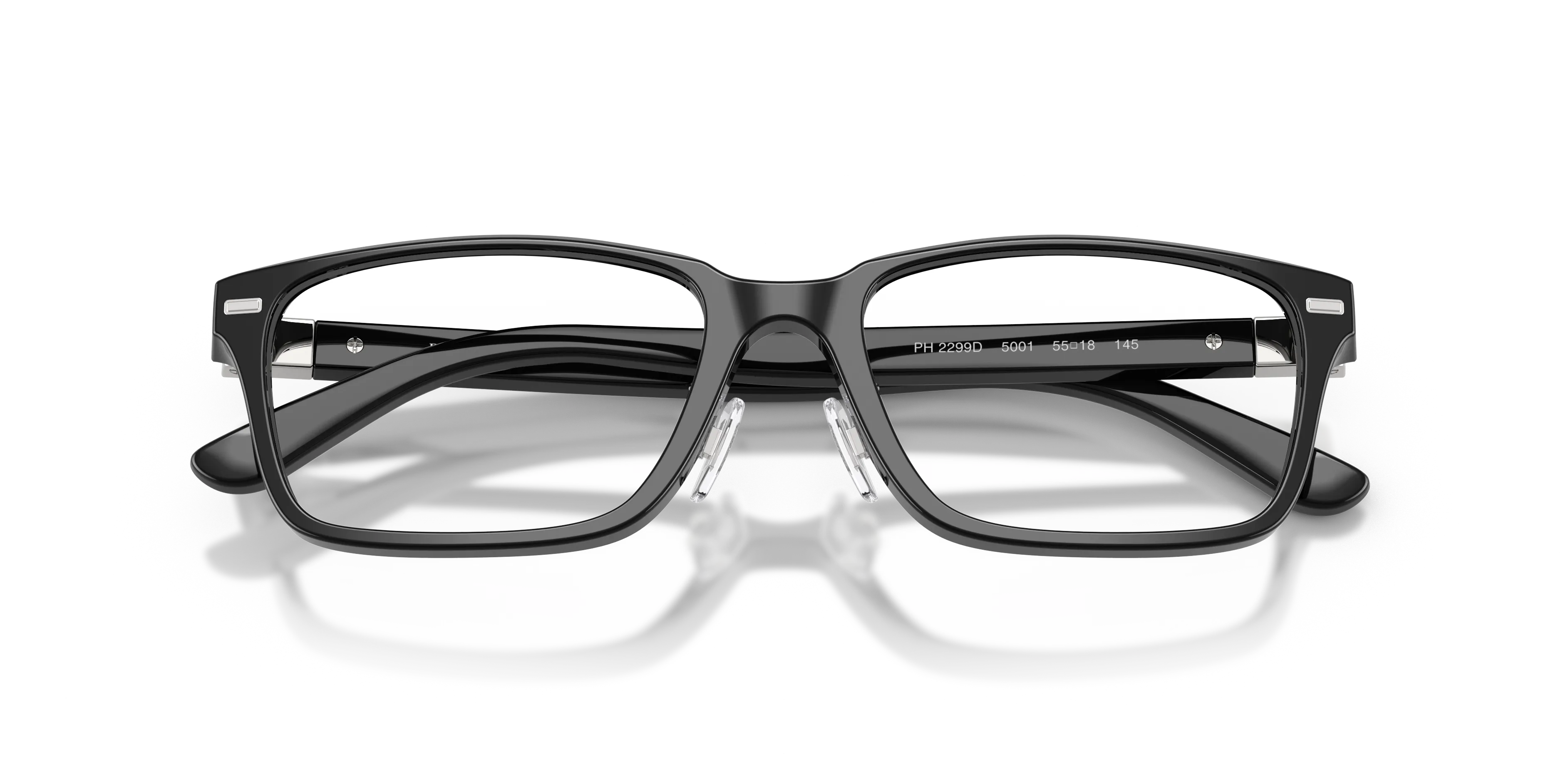 Polo Ralph Lauren PH2299D 5001 Montature da vista Acetato Nero Squadrata Normale - immagine 2
