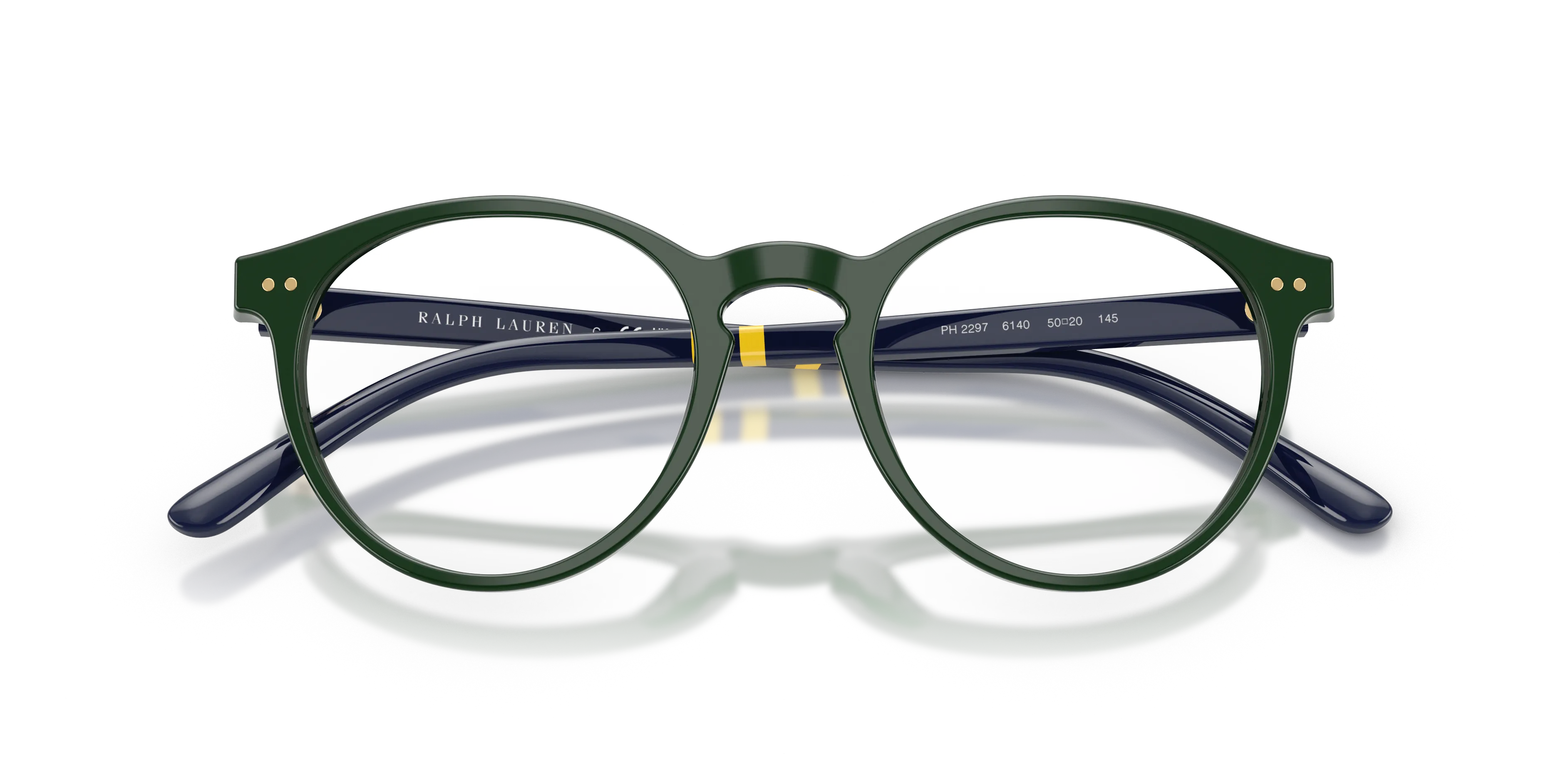 Polo Ralph Lauren PH2297 6140 Montature da vista Acetato Verde Rotonda Normale - immagine 2