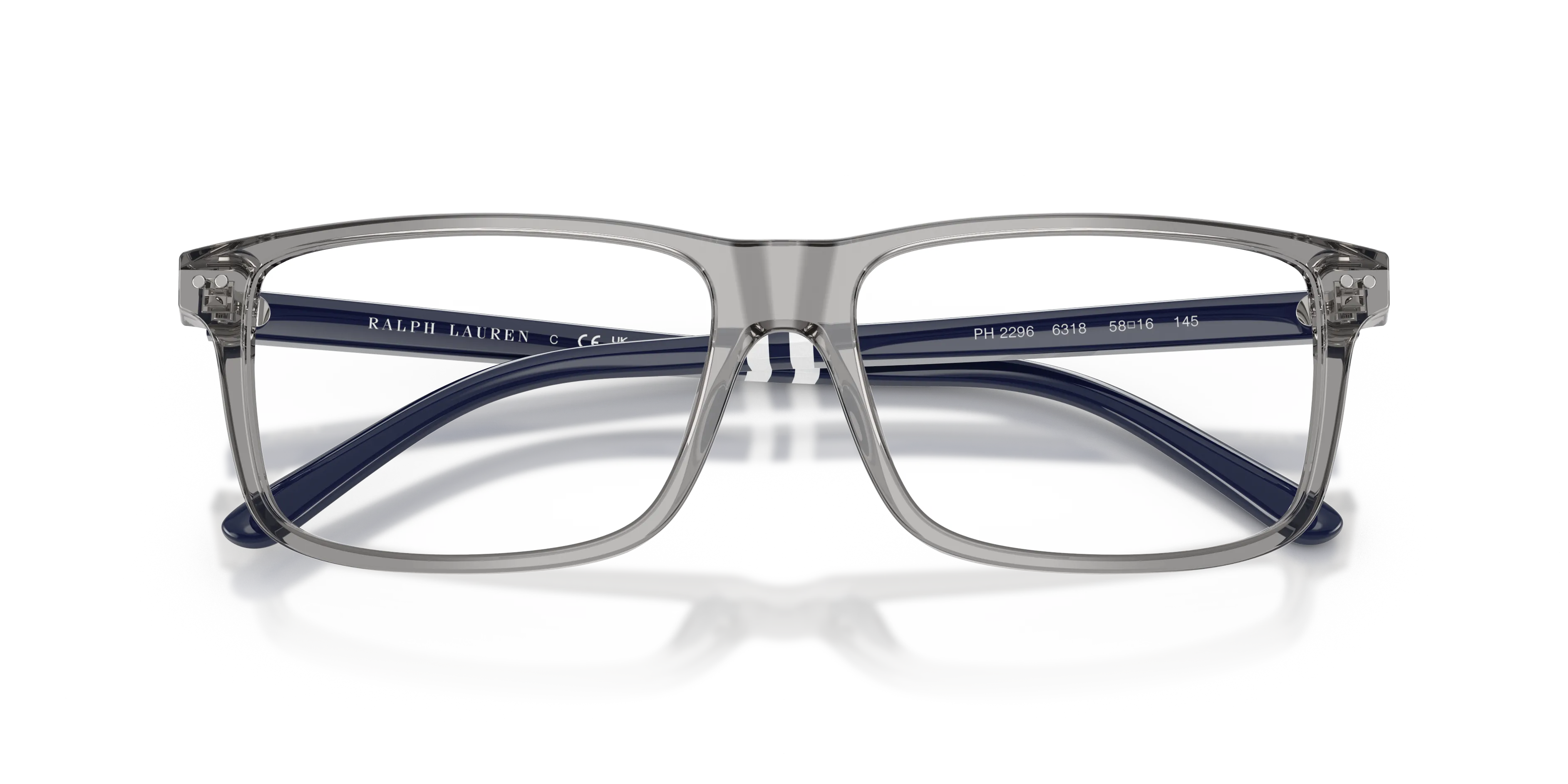 Polo Ralph Lauren PH2296 6318 Montature da vista Acetato Grigio Squadrata Normale - immagine 2